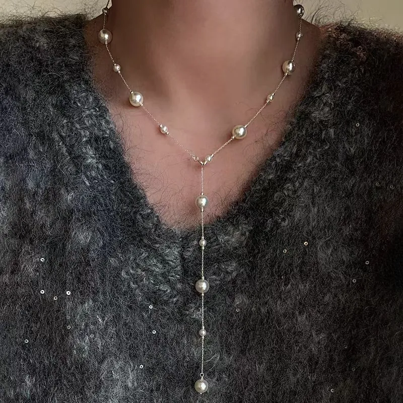 Sophisticated, Versatile, Minimalist, And Stylish Long Pearl Necklace