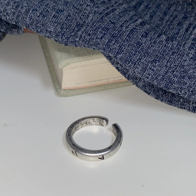 Vintage Textured 925 Sterling Silver Ring Minimalist Ins Style Premium Non-tarnish Fine Jewelry
