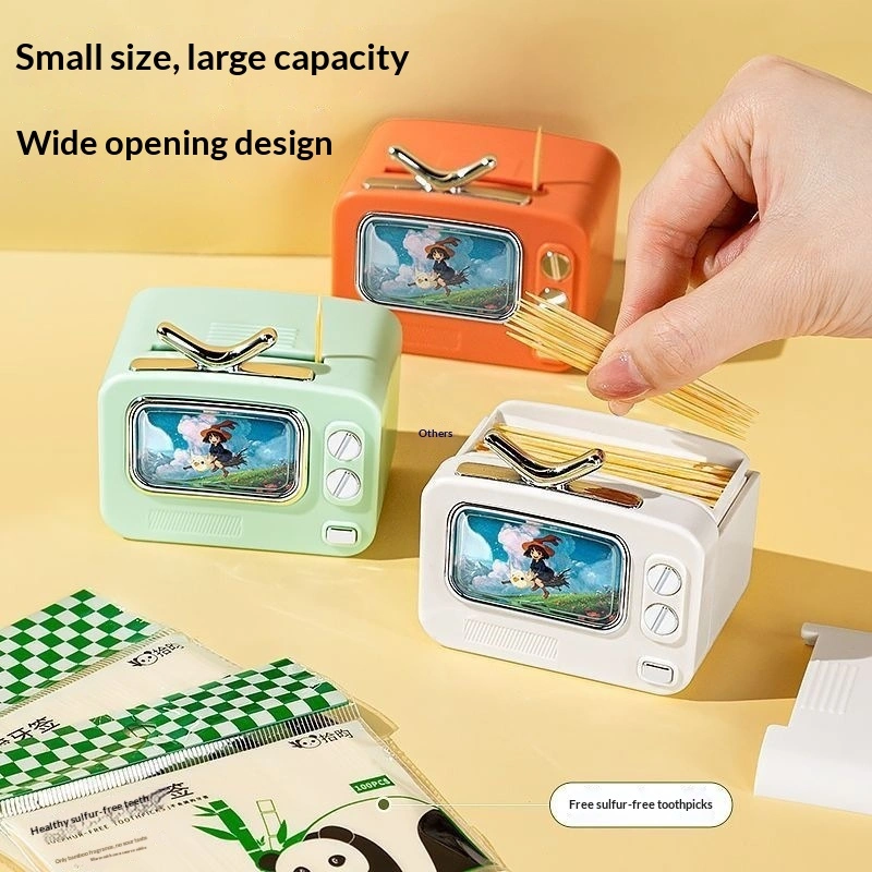Creative TV-Style Toothpick Portable Storage Box