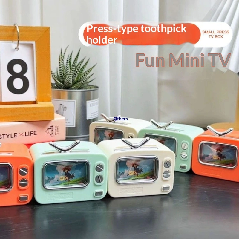 Creative TV-Style Toothpick Portable Storage Box