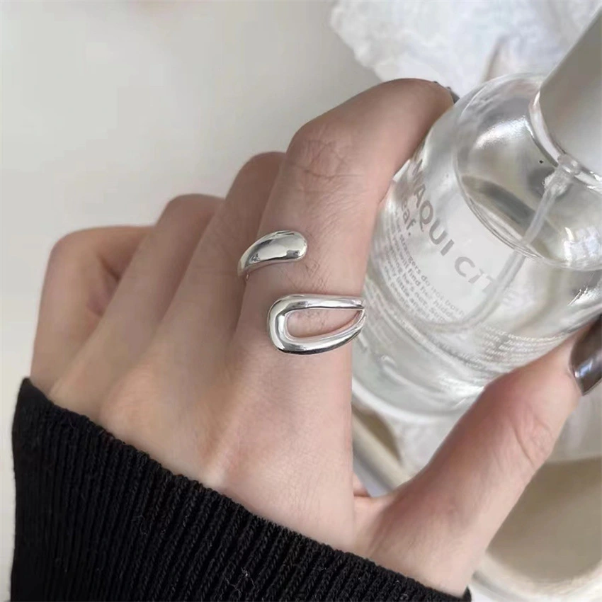 Trendy Vintage Sterling Silver Ring, Chic Daily All-match Premium Silver Ornament