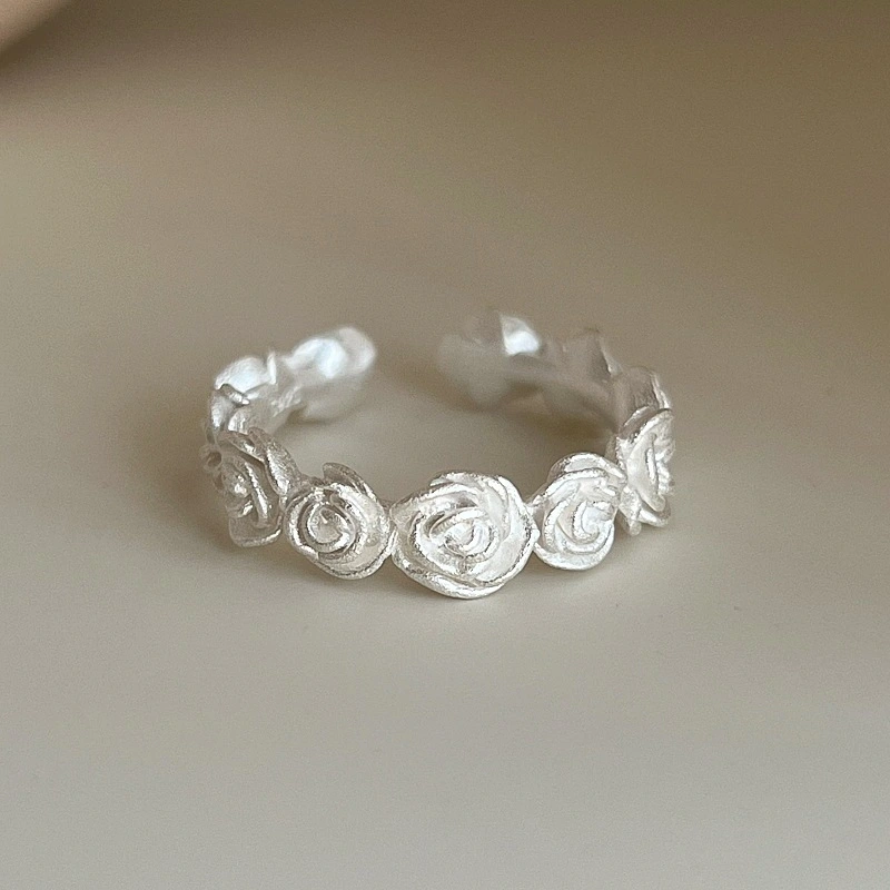 Premium Retro Craft Silver Ring, High-quality Anti-fade Niche Design For Women