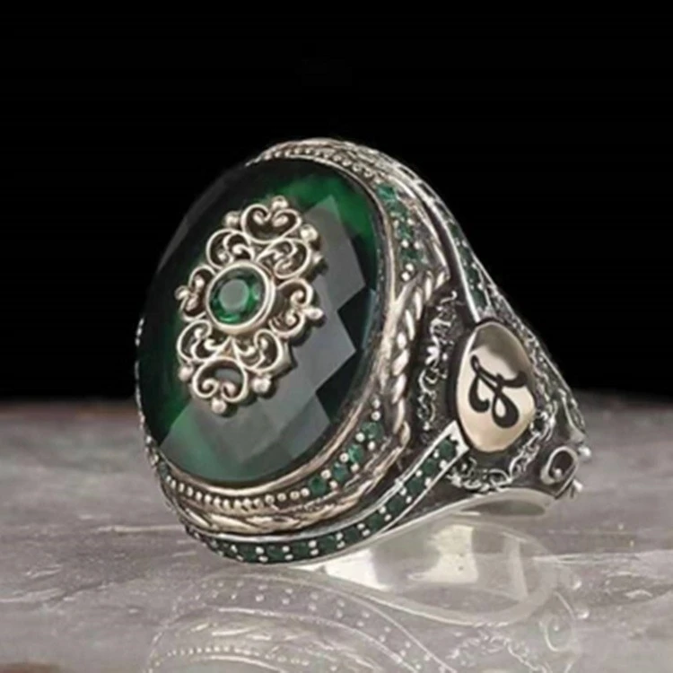 European And American Personalized Retro Two-tone Man's Ring