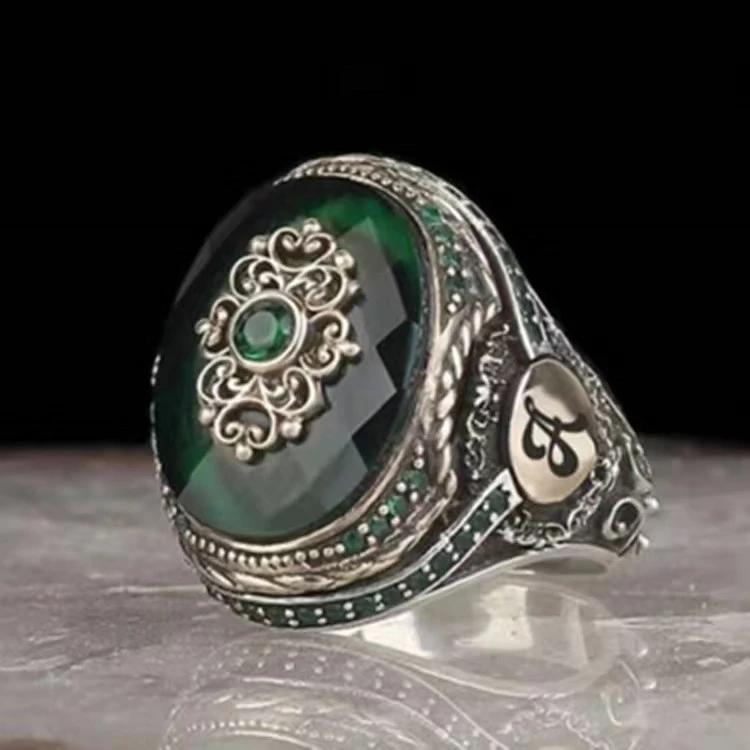 European And American Personalized Retro Two-tone Man's Ring