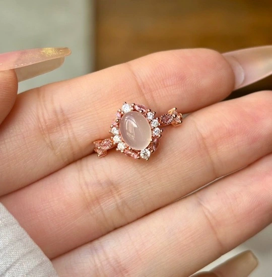 Summer New Zircon Ring, Natural Colored Gemstone Couple Rings, Cold Style Light Luxury Adjustable Index Finger Ring For Women