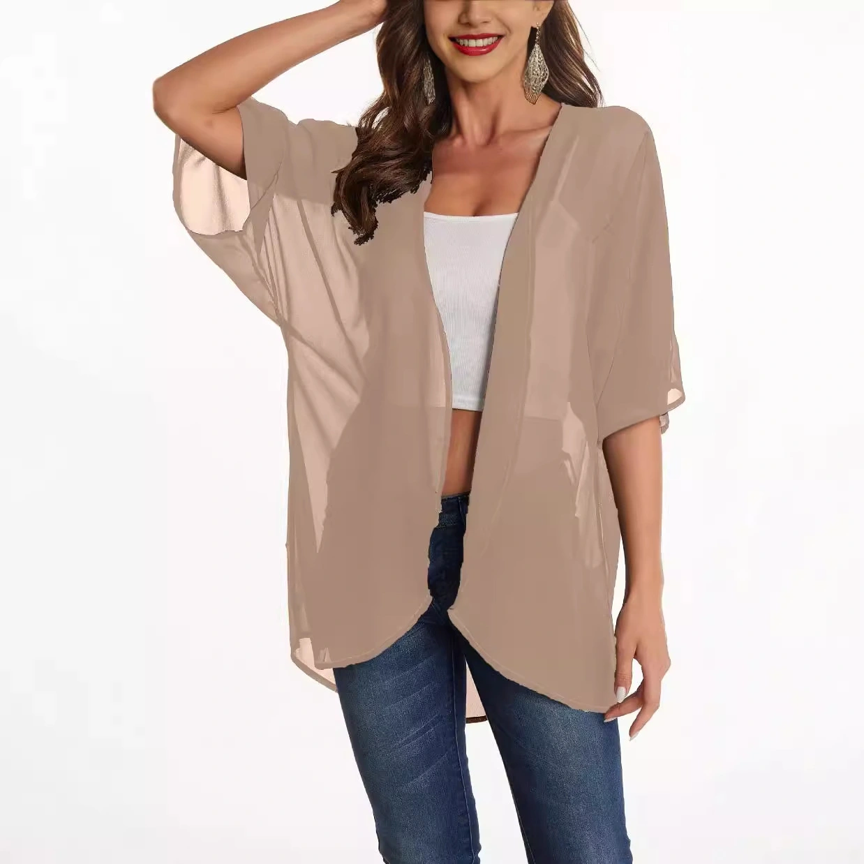 Versatile Chiffon Sun-blocking Cardigan For The Beach