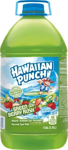Hawaiian Punch, Green Berry Rush, 128 Fl Oz Bottle