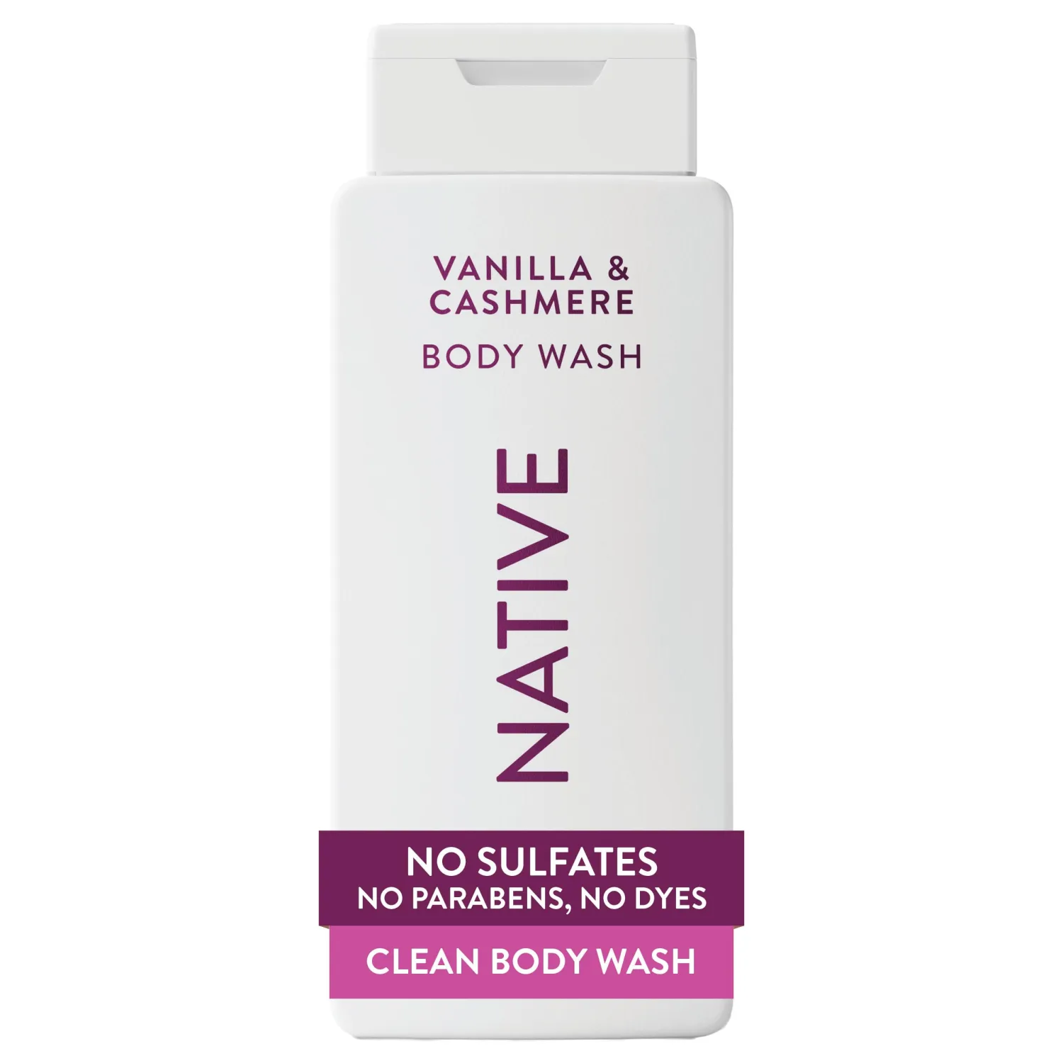 Native Body Wash Contains Naturally Derived Ingredients | For Women & Men, Sulfate, Paraben, & Dye Free Leaving Skin Soft and Hydrated |Vanilla & Cashmere 18 oz