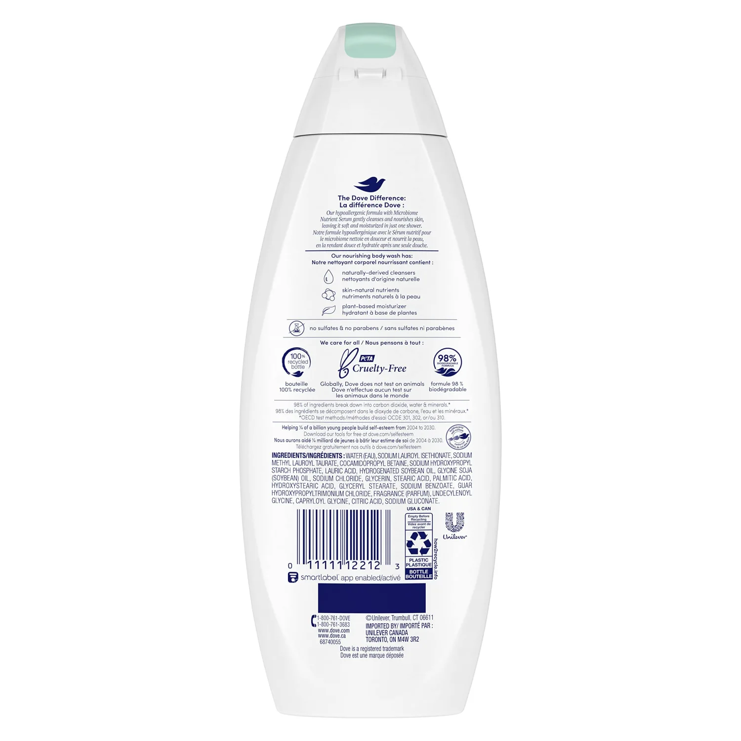 Dove Body Wash, Sensitive Skin, 12 oz