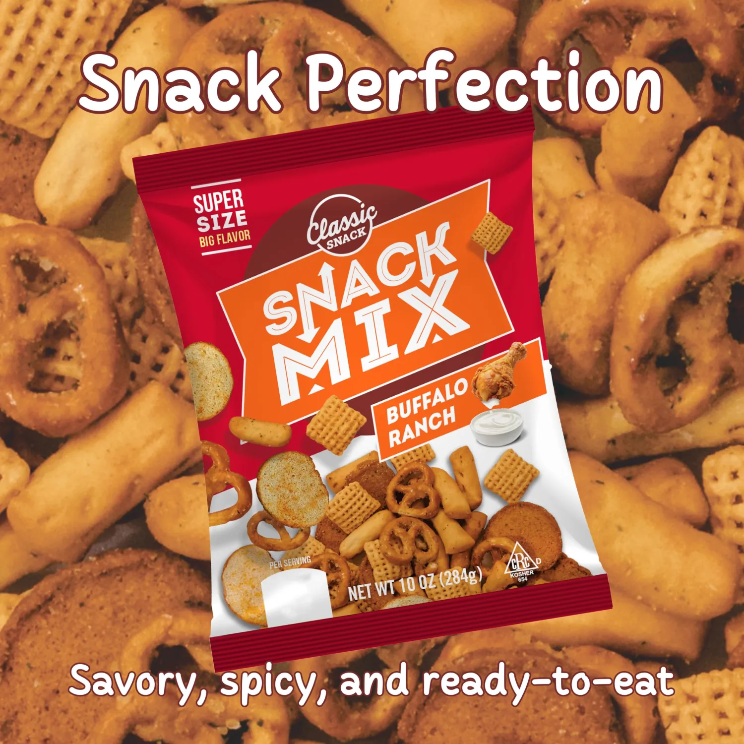 Classic Snack, Buffalo Ranch Party Mix, 10oz Bag
