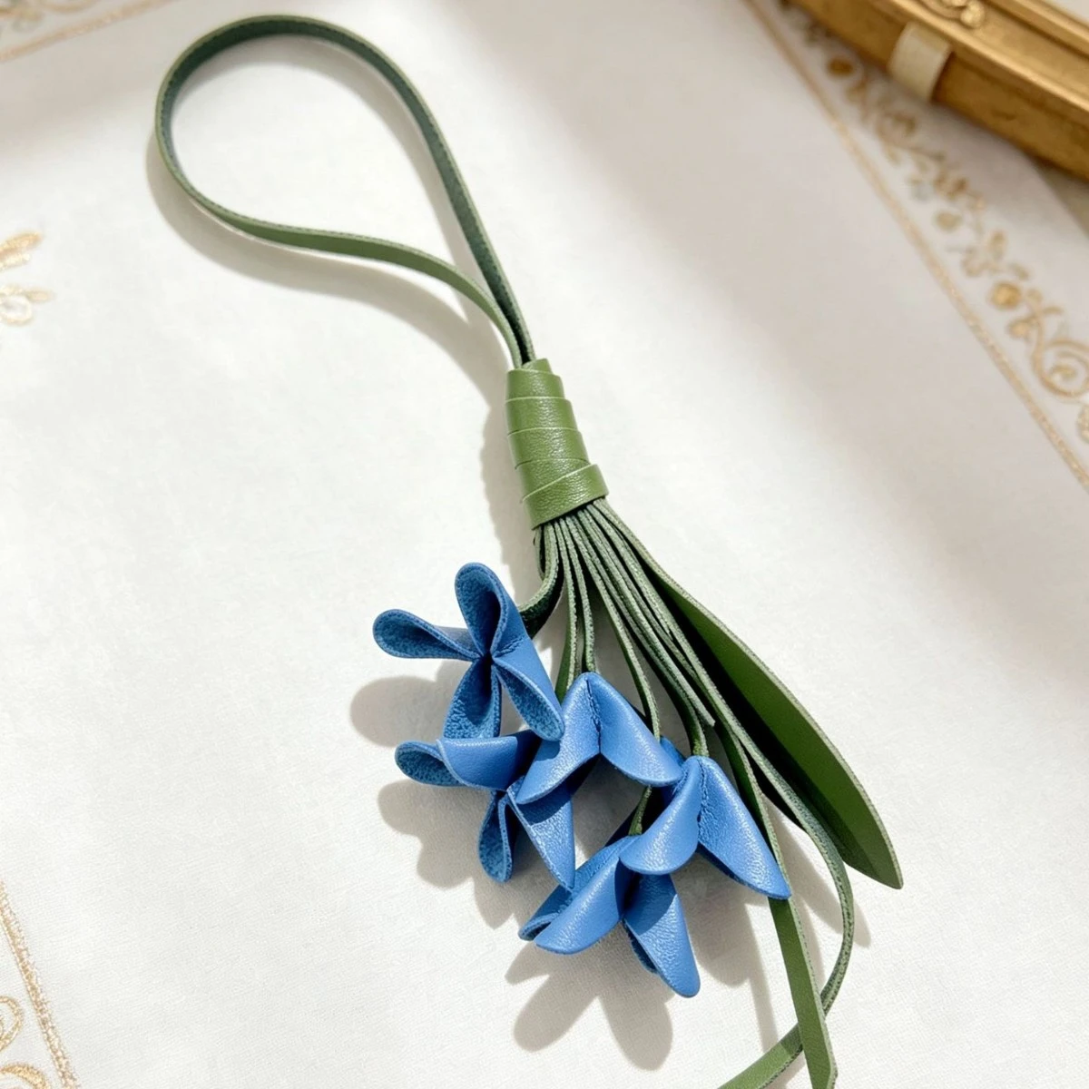 Golden Osmanthus Keychain PU Cute Bag Charm High-End Accessory