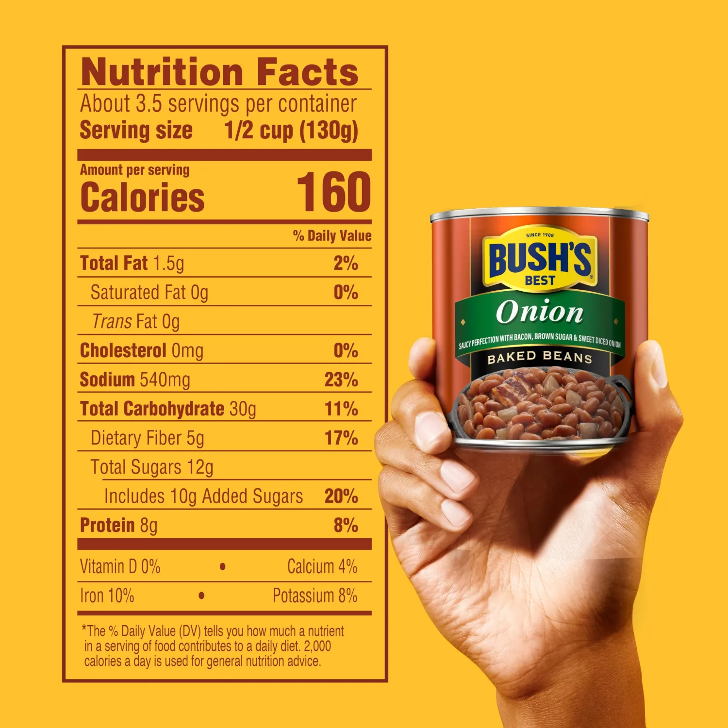 Bush's Best Onion Baked Beans 16 oz