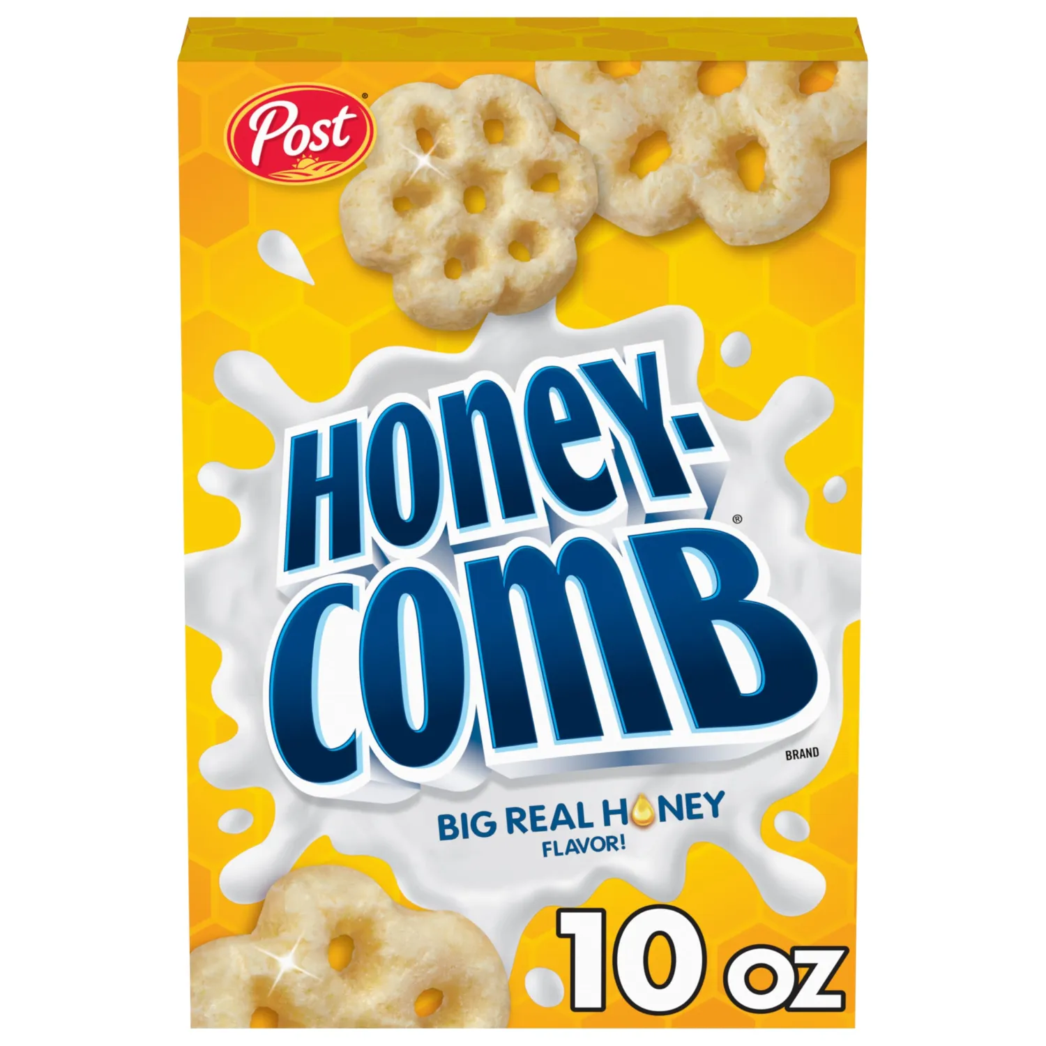 Post Honeycomb Breakfast Cereal, Real Big Honey Flavor, 10 oz Box