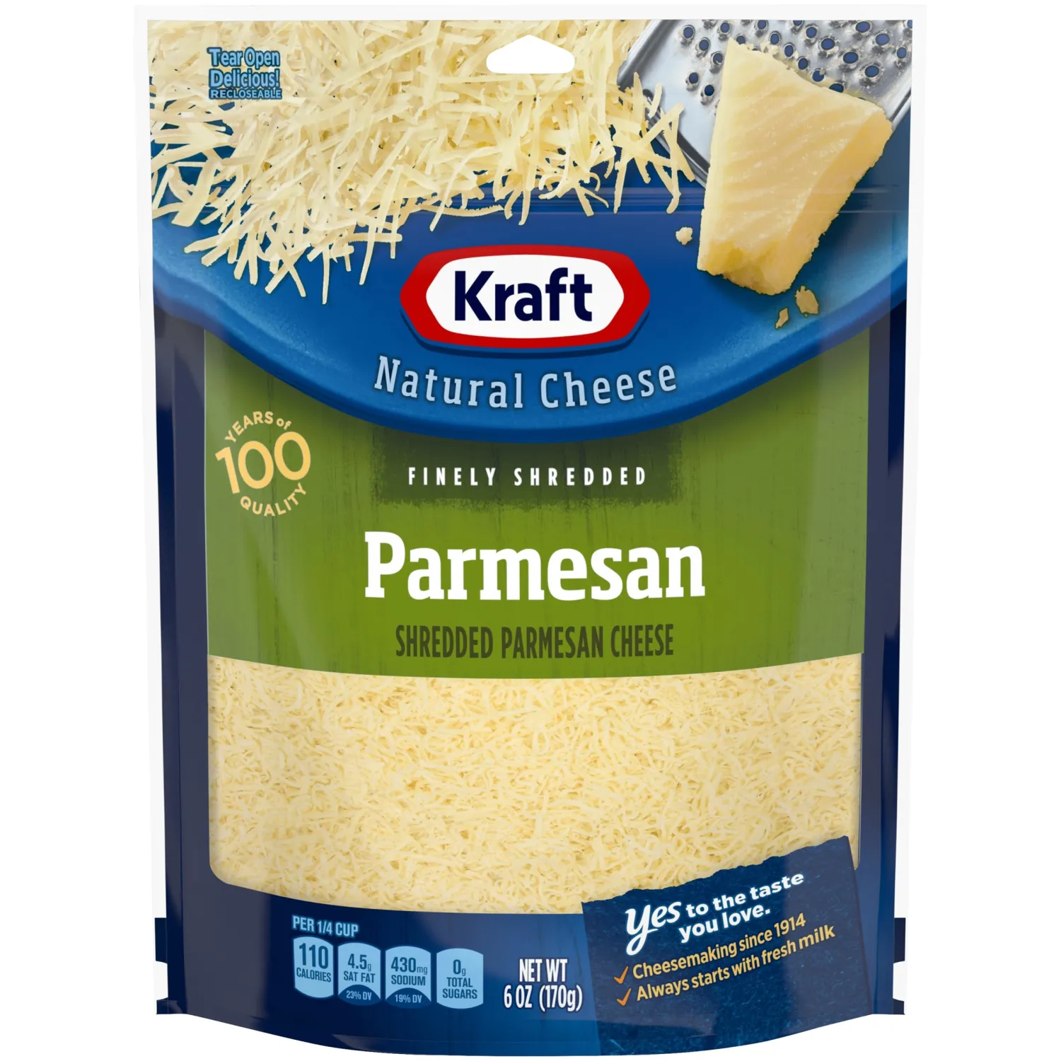Kraft Natural Finely Shredded Parmesan Cheese (6 oz Bag)