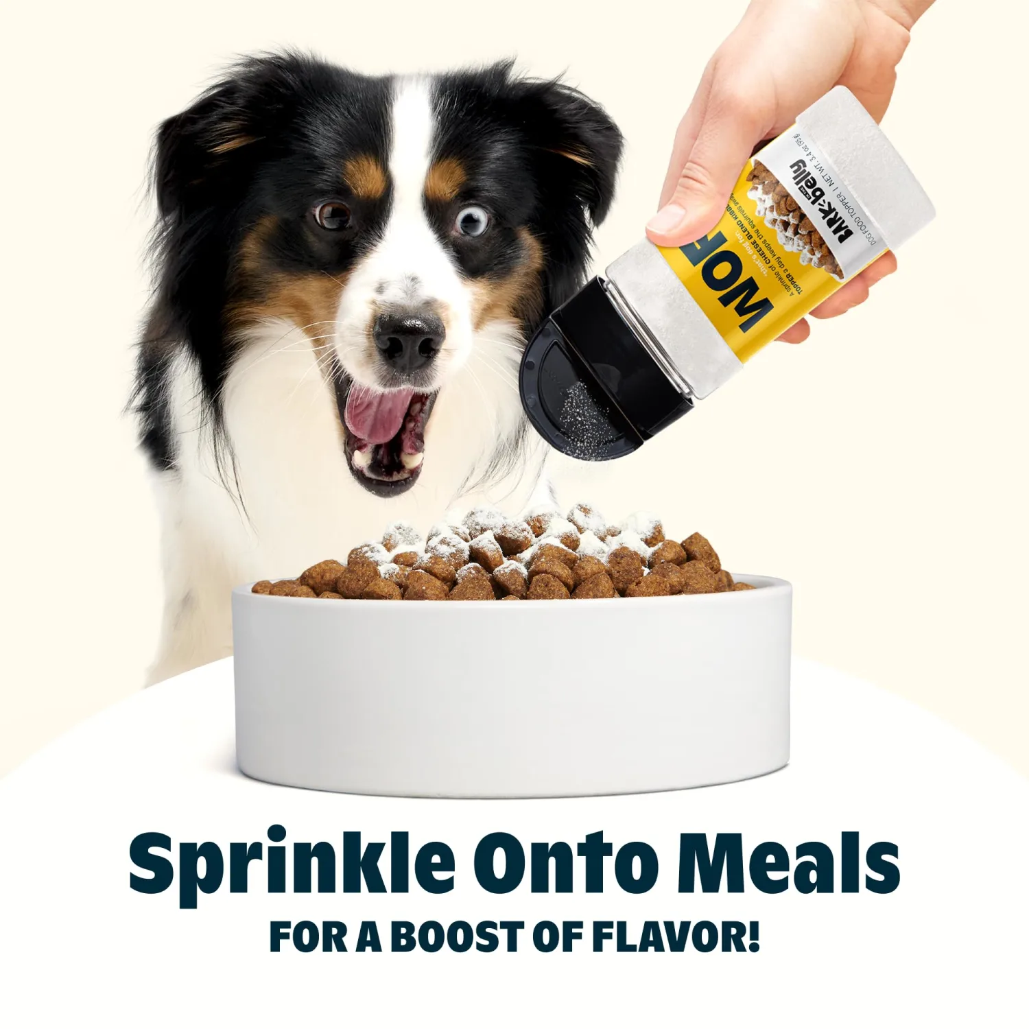 Bark in The Belly Cheese Dog Food Topper – Limited Ingredient Four Cheese Blend with Cheddar, Monterey Jack, Parmesan & Romano – Shake & Sprinkle Meal Mixer for Dogs of All Breeds and Life Stages