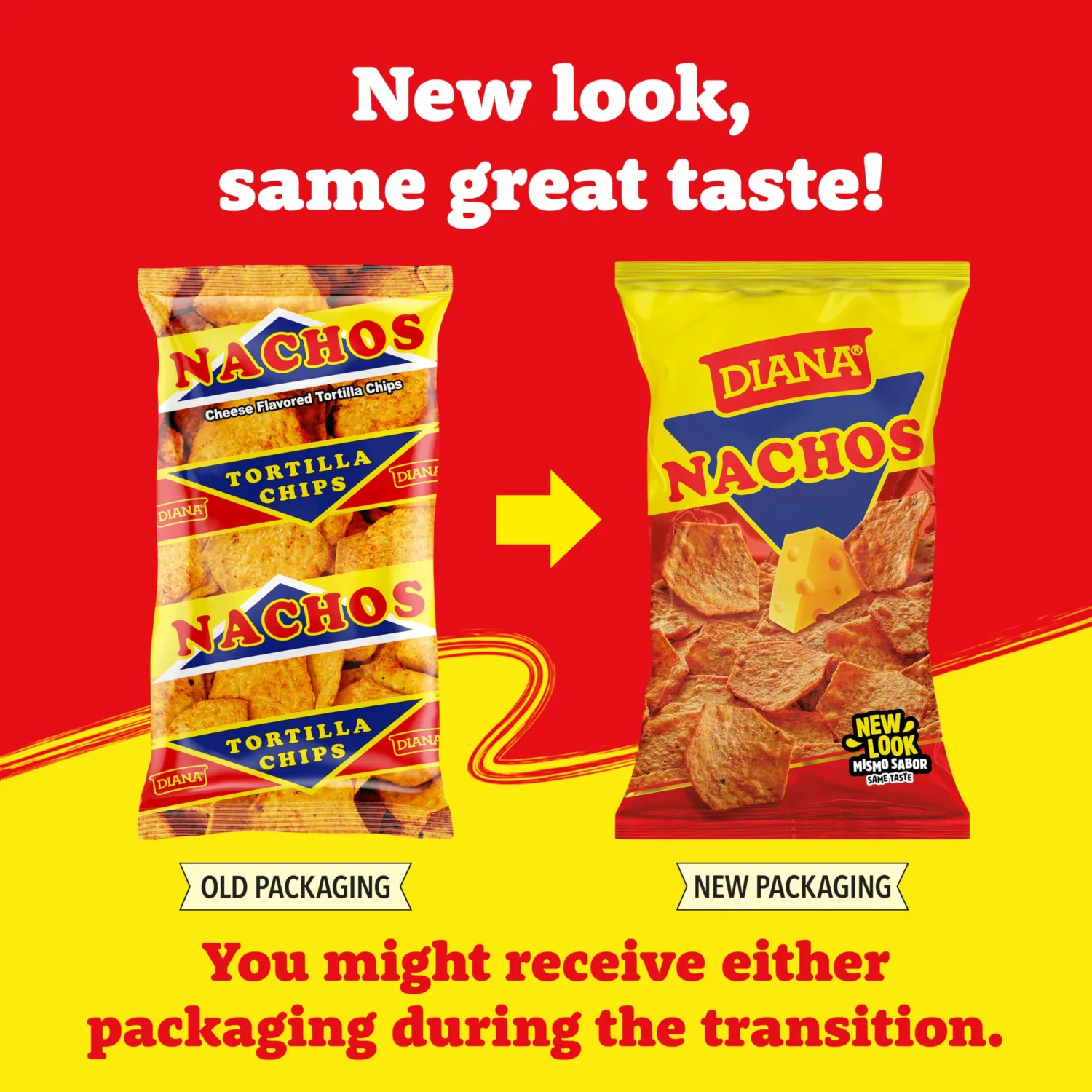 Diana Nachos Cheese-Flavored Corn Tortilla Chips, 3.52 Oz