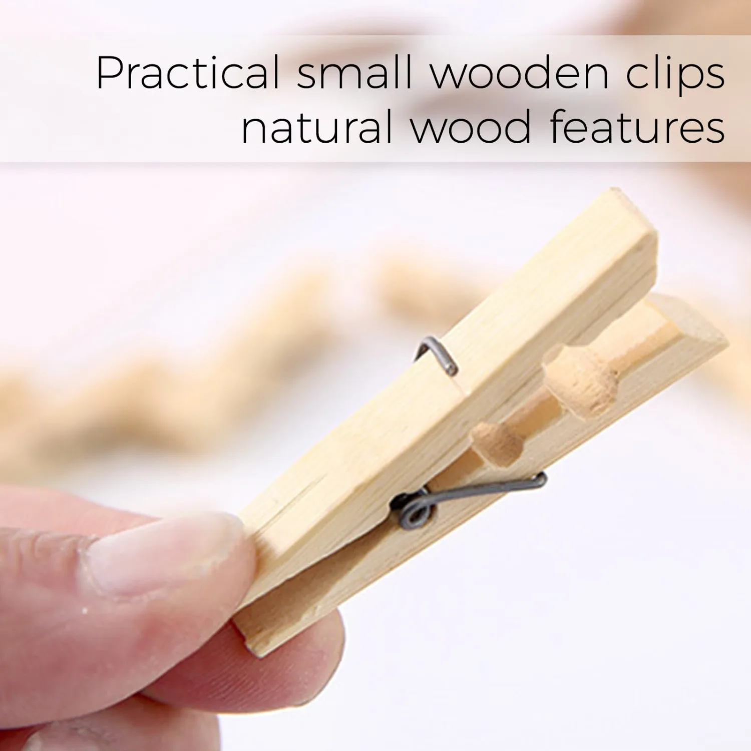 Clothes Pins Wooden,20 Pcs Wooden Clothespins for Crafts,2.3 Inch Laundry Clips