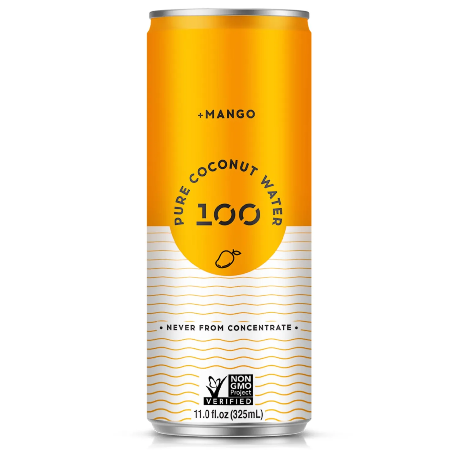 100 Coconuts Mango Pure Coconut-100% Pure Coconut Water - Low Calorie All-Natural Drink with Electrolytes - Naturally Sweet, no preservatives- Non-GMO, 11 fl oz, Pack of 12 (Pure Coconut Water)
