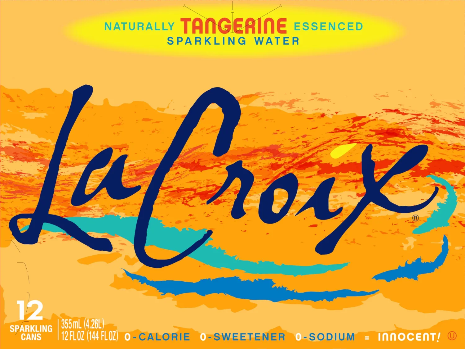 La Croix, Tangerine Sparkling Water, 12 oz, (pack of 12)