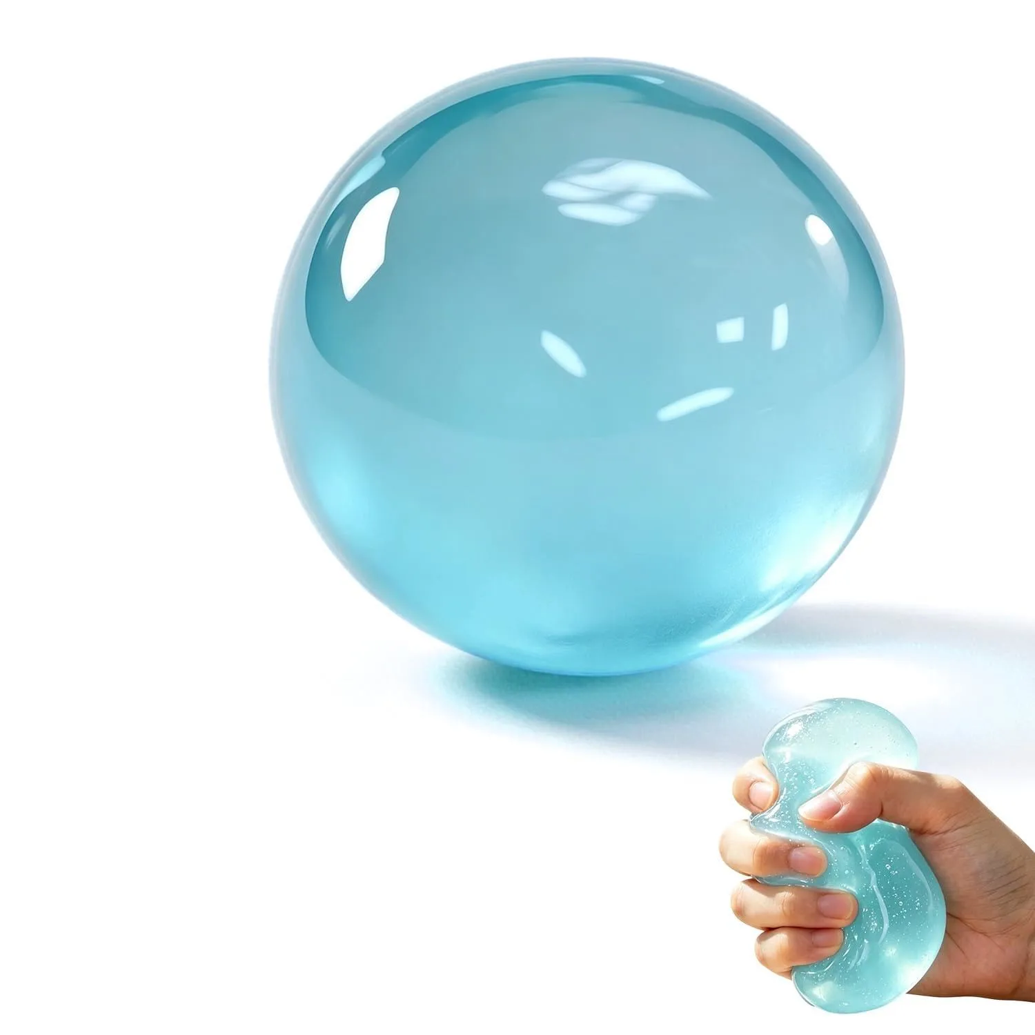 Coconut Oil Stress Ball, Slow Rising Coconut Oil Squishy, 2026 New Coconut Oil Stress Ball, Non-Sticky Easy to Clean Improving Focus Easing Tension (Blue)