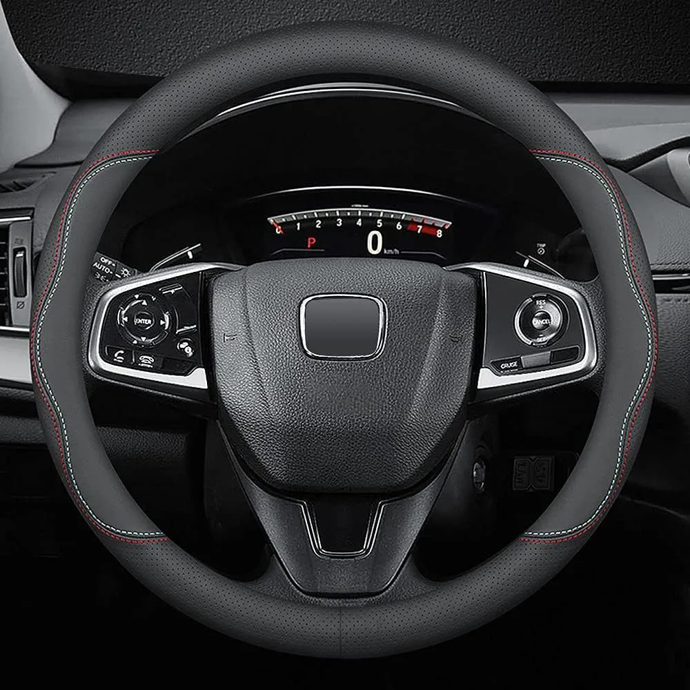 Car Steering Wheel Cover With Elastic Band No Inner Ring Double-stitched Handle