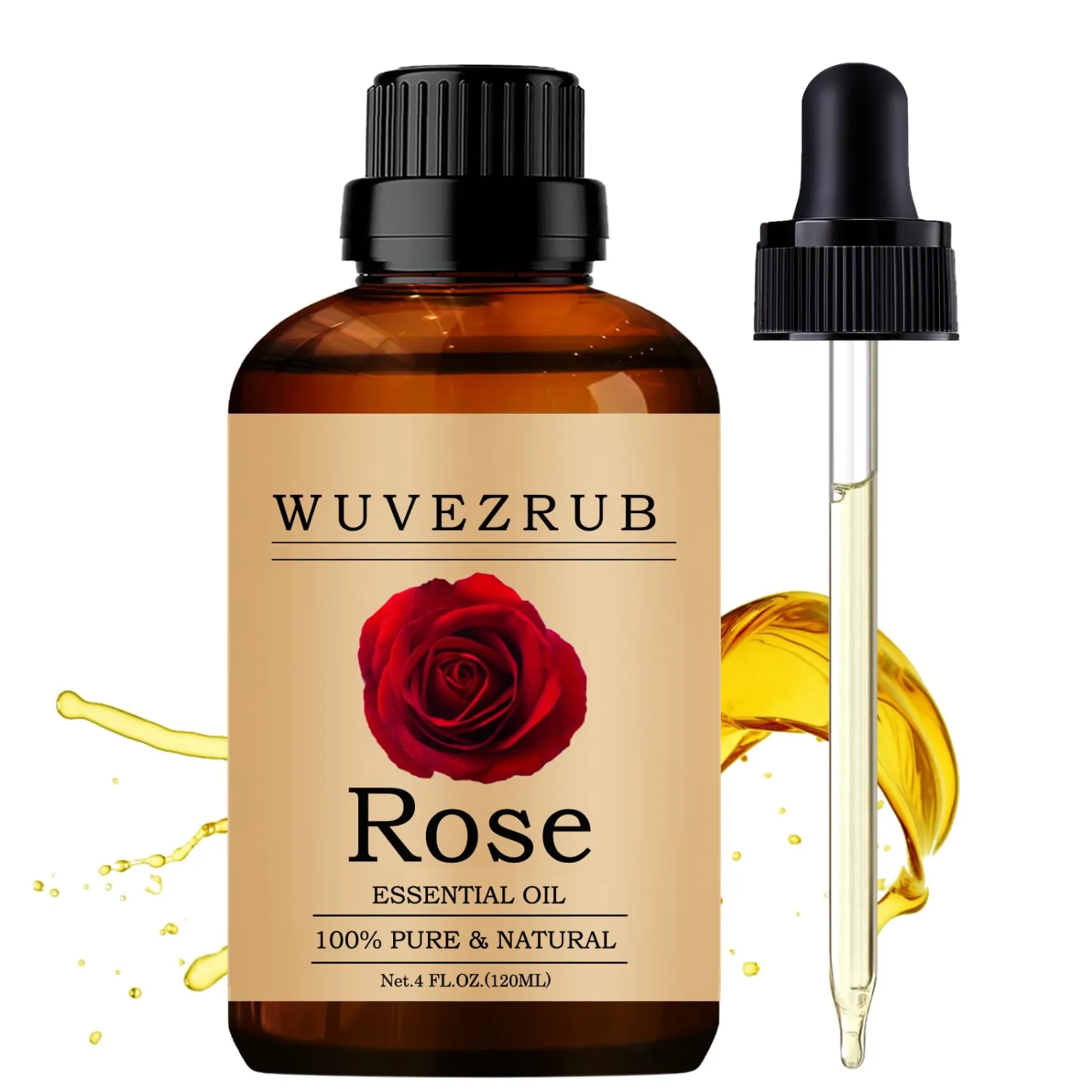 Rose Essential Oils 120ML, 100% Pure and Natural Essential Oil for Aromatherapy Diffuser - 4 Fl Oz/Rose