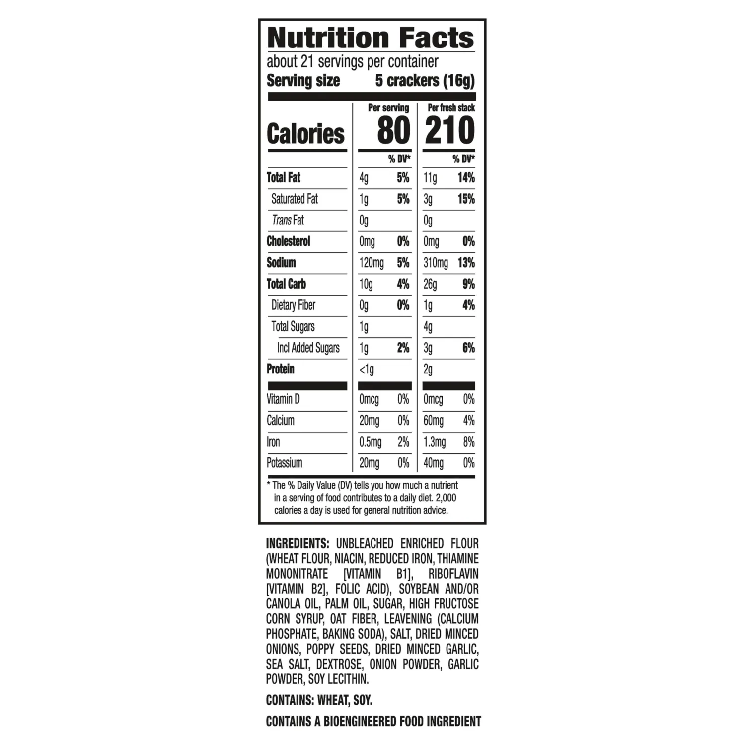 RITZ Fresh Stacks Everything Crackers, Travel Snacks, 11.8 oz (8 Multi Snack Packs)