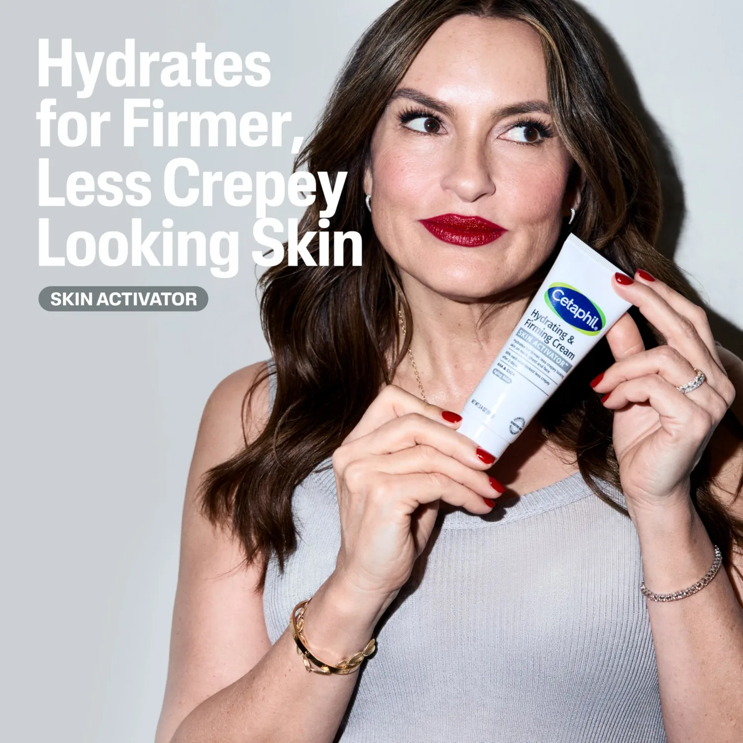 Cetaphil Skin Activator Hydrating & Firming Cream For Face, Neck & Chest 3.4 oz, Mandelic Acid (AHA) and Centella Asiatica (CICA) Cream, Hydrates and Firms Aging Skin, Anti-Aging Skincare