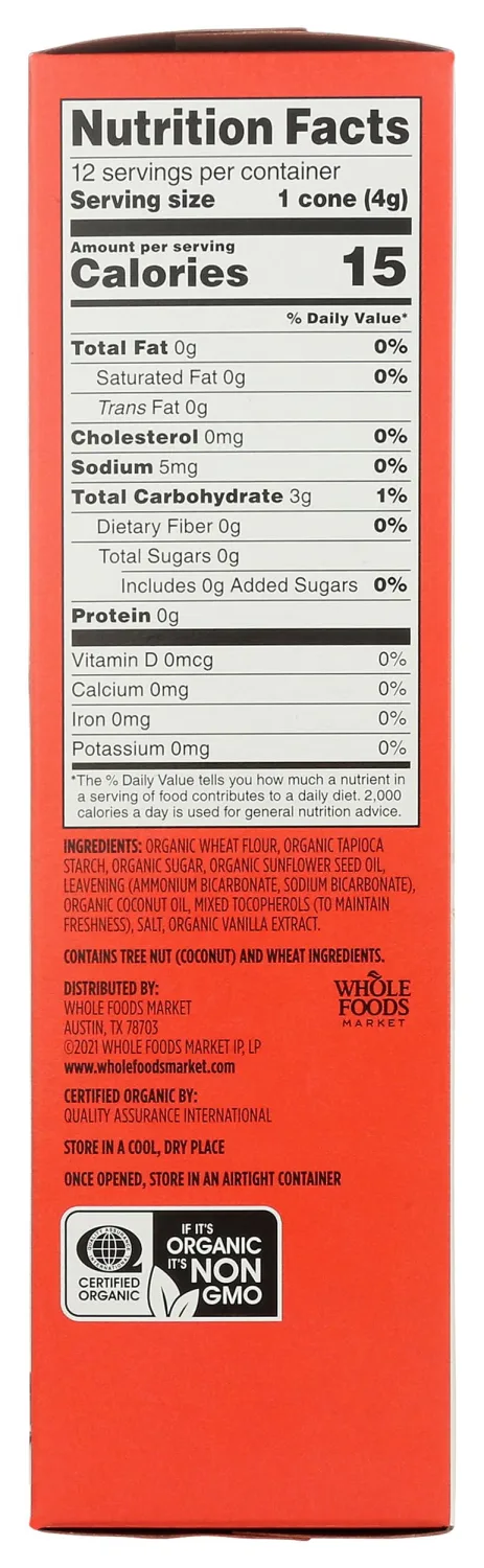 365 by Whole Foods Market, Organic Cake Cup Cone, 1.75 Ounce