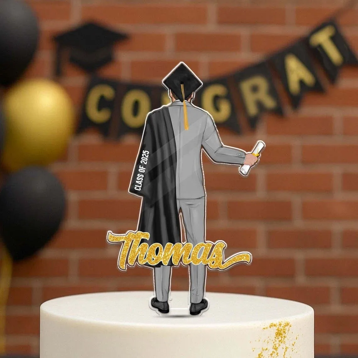 Personalized Graduation Cake Topper, Graduation Decoration, Congrats Decor Senior Cake Topper Seniors 2026, Grad Party