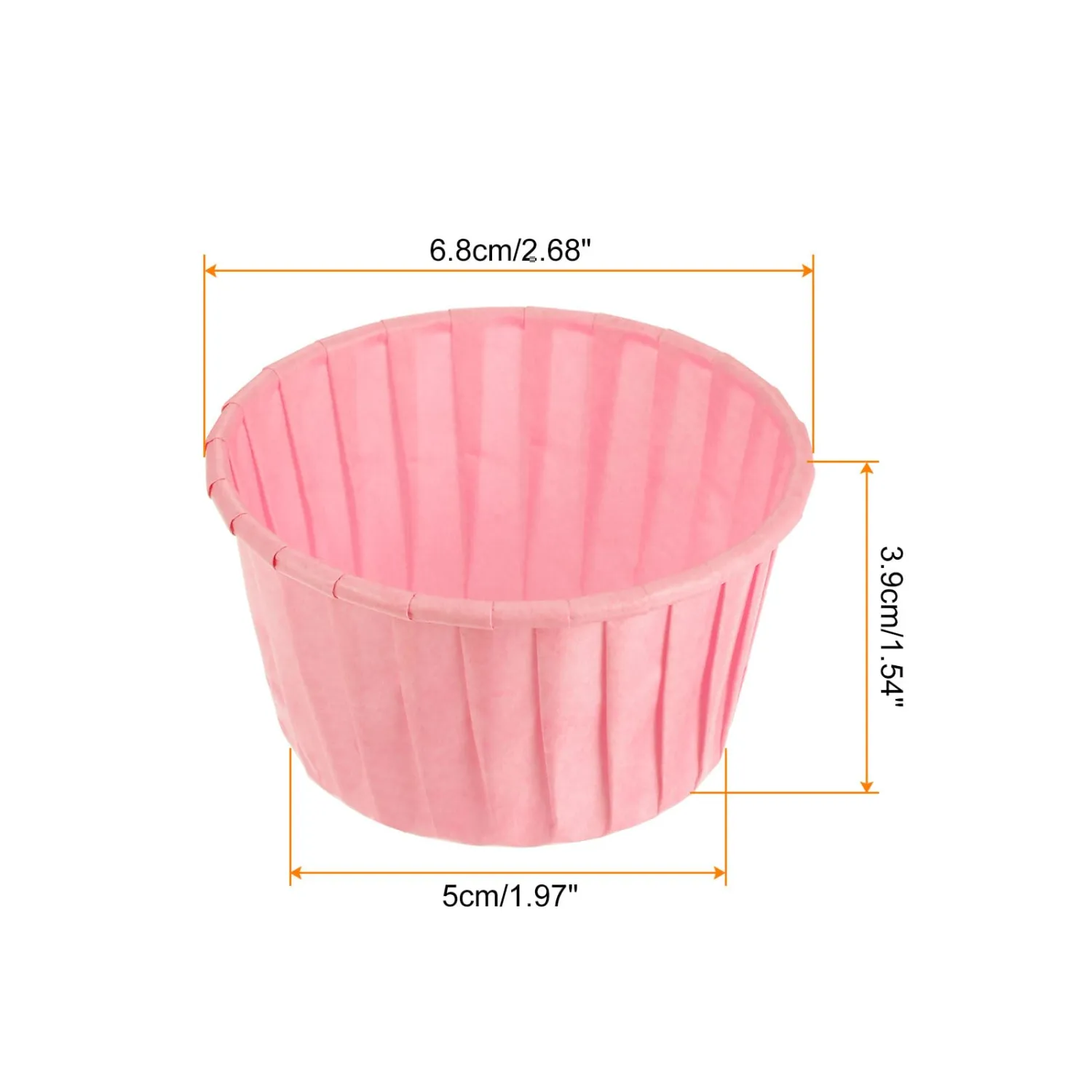 HARFINGTON 50Pcs Cupcake Baking Cups 3.5oz Standard Size Paper Cupcake Liners Greaseproof Wrappers Disposable for Wedding Birthdays Christmas Dessert, Pink