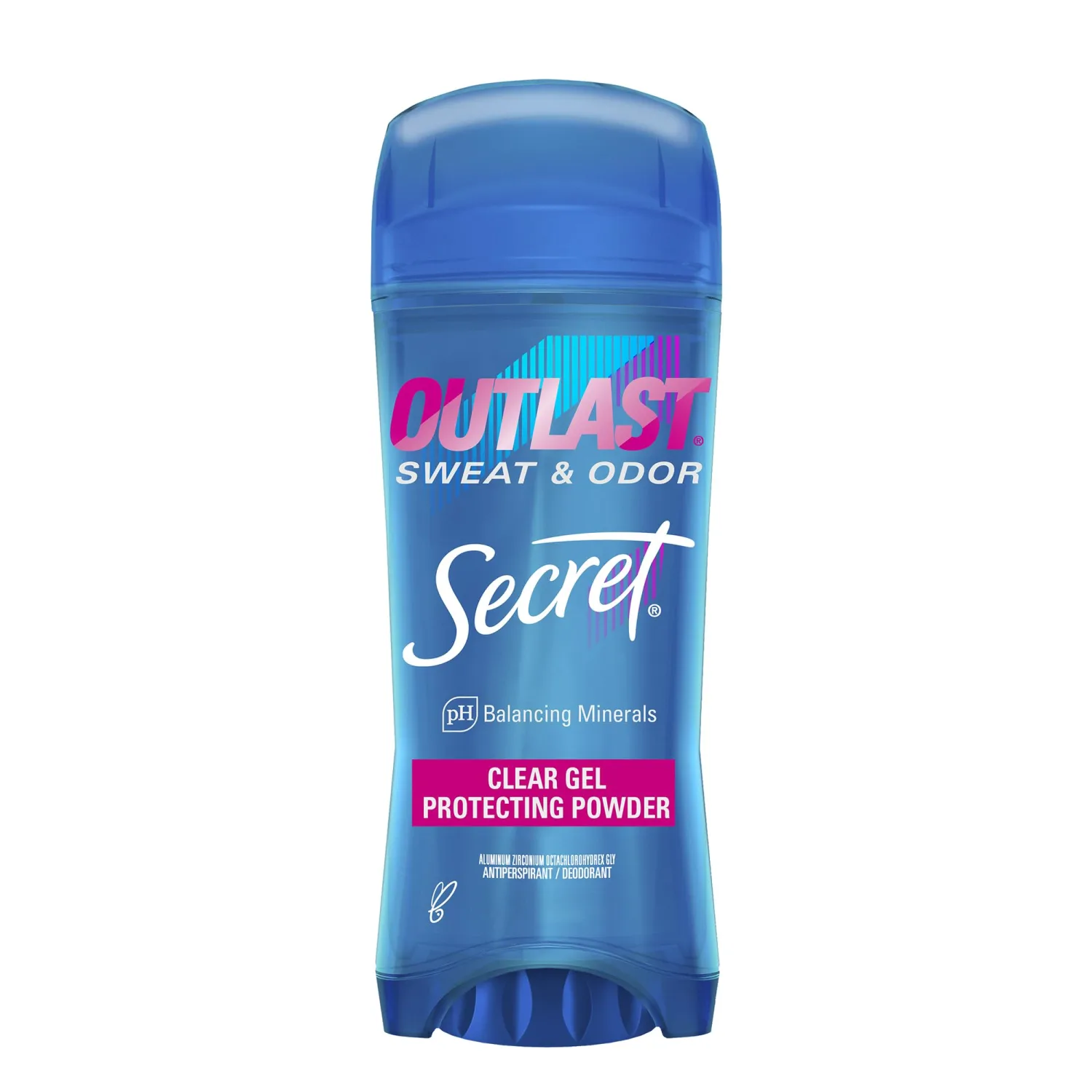 Secret Outlast Antiperspirant Deodorant for Women, Clear Gel, 72hr Sweat and Odor Protection, PH Balancing Minerals, Long Lasting Underarm Gel, Protecting Powder Scent, 3.4 oz