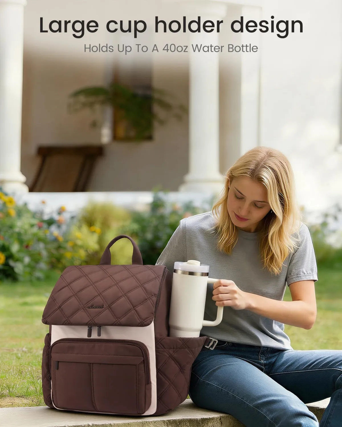 LOVEVOOK Diaper Bag Backpack With Pocket For Large Capacity Cup,Multi-Function Baby Travel Bag For Mom Dad,Waterproof Baby Bag for Boys Girls with Changing Pad,Insulated Bag,Stroller Straps,Green
