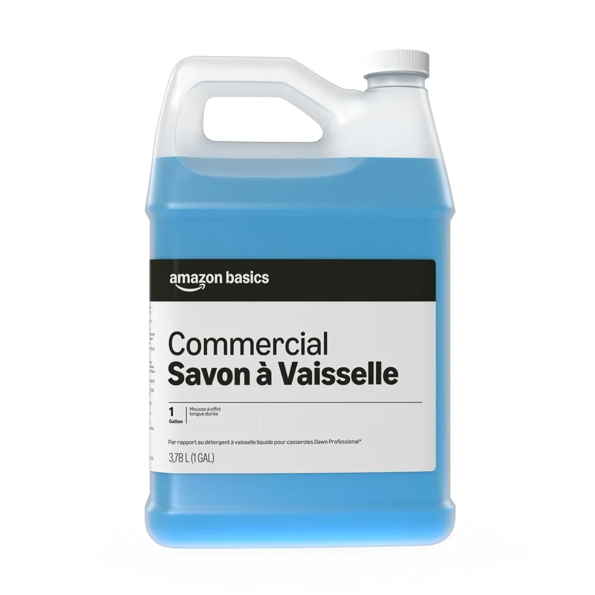 Amazon Basics Commercial Liquid Dish Soap, Long-Lasting Suds, Concentrated Formula, 1 Gallon, Pack of 2