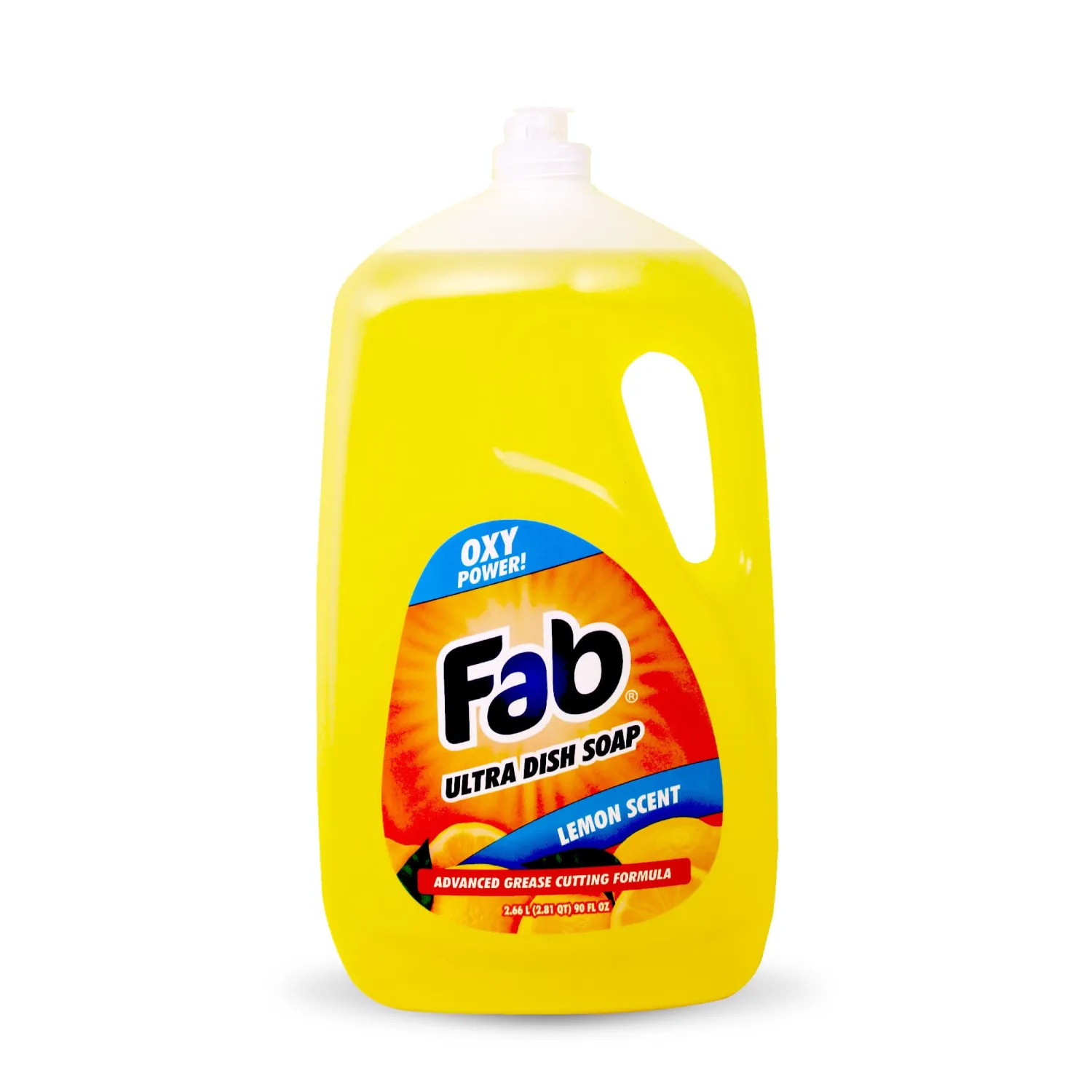 La's Totally Awesome Fab Liquid Dish Soap, Lemon Scent, 90 fl oz (Pack of 2) – Powerful Grease-Cutting Dish Liquid, All Purpose Dish Soap