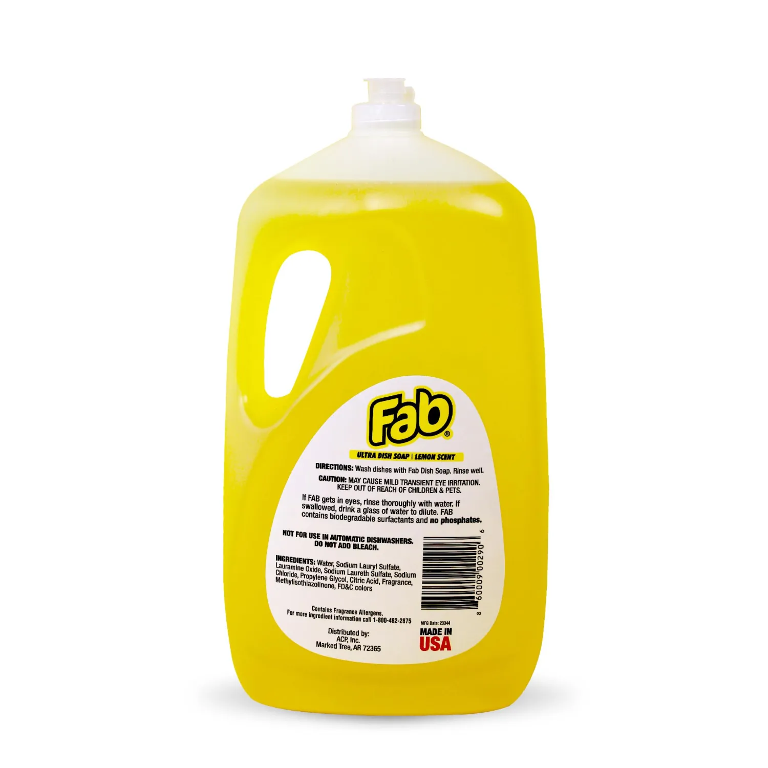 La's Totally Awesome Fab Liquid Dish Soap, Lemon Scent, 90 fl oz (Pack of 2) – Powerful Grease-Cutting Dish Liquid, All Purpose Dish Soap