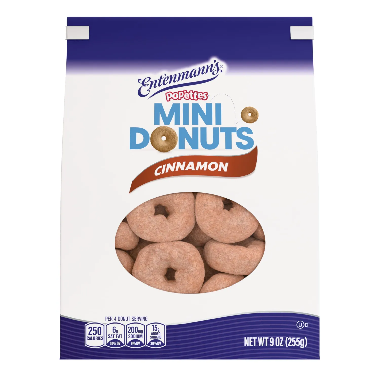 Entenmann's Pop'ettes Cinnamon Mini Donuts, 9 oz Bag