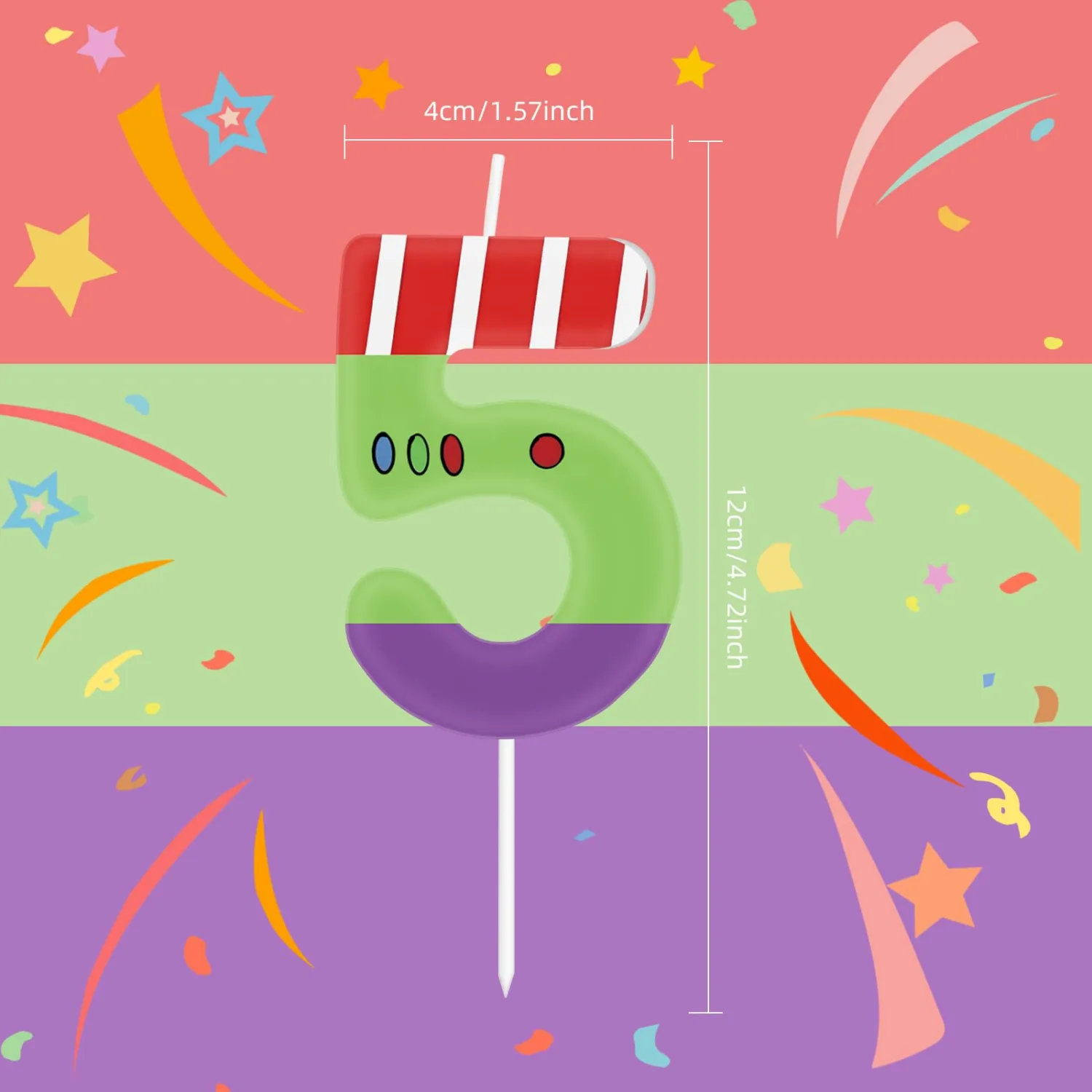 Number 6 Candles,Interstellar Cartoon Theme Children's Party Cake Decoration for Future Astronauts Birthday Party Cartoon Aircraft Theme Decoration