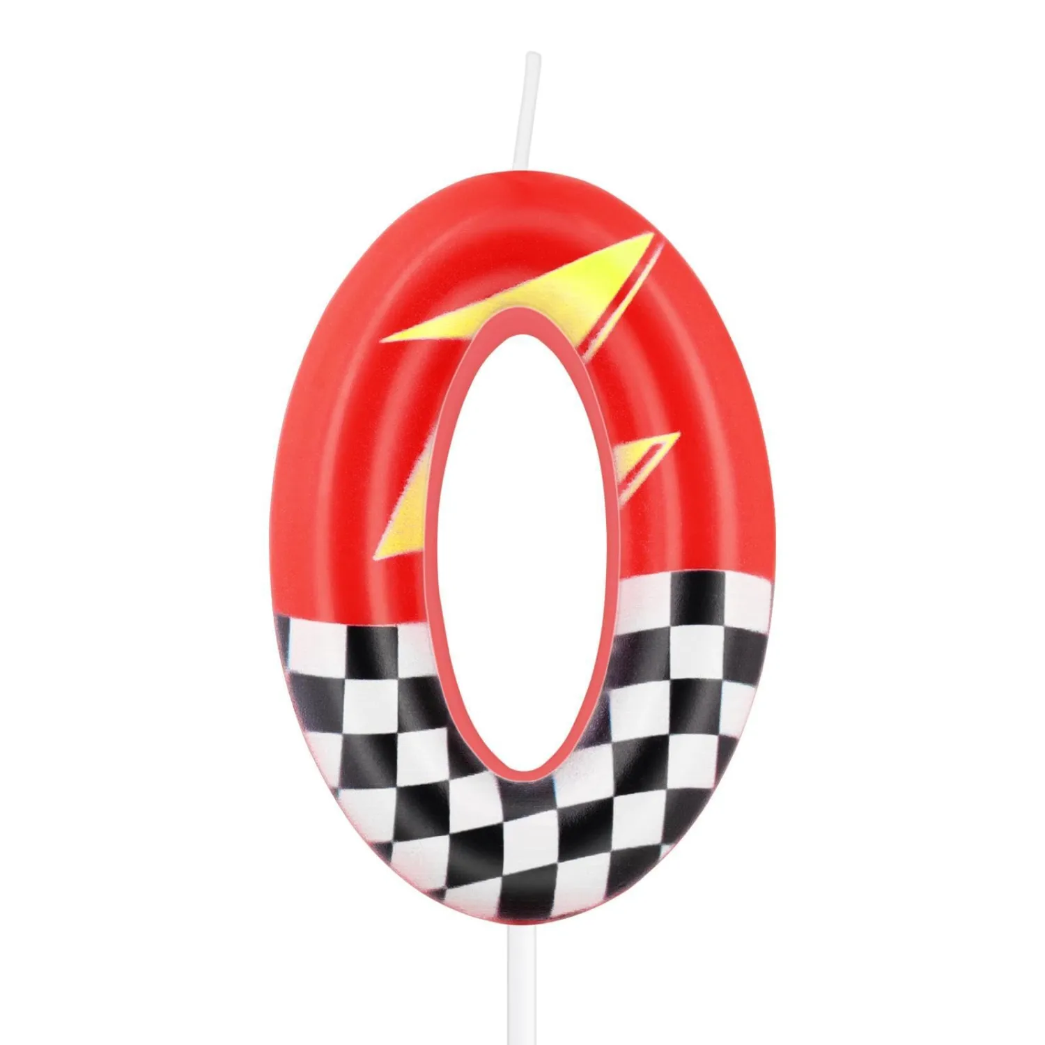Red Racing 0 Birthday Candles,0-9 Birthday Decorations for Boy Girl,Red Number 0 Candle for Cake,Hot Cartoon Anime Cars Cake Toppers for Racing Cars Themed Party Decorations Supplies