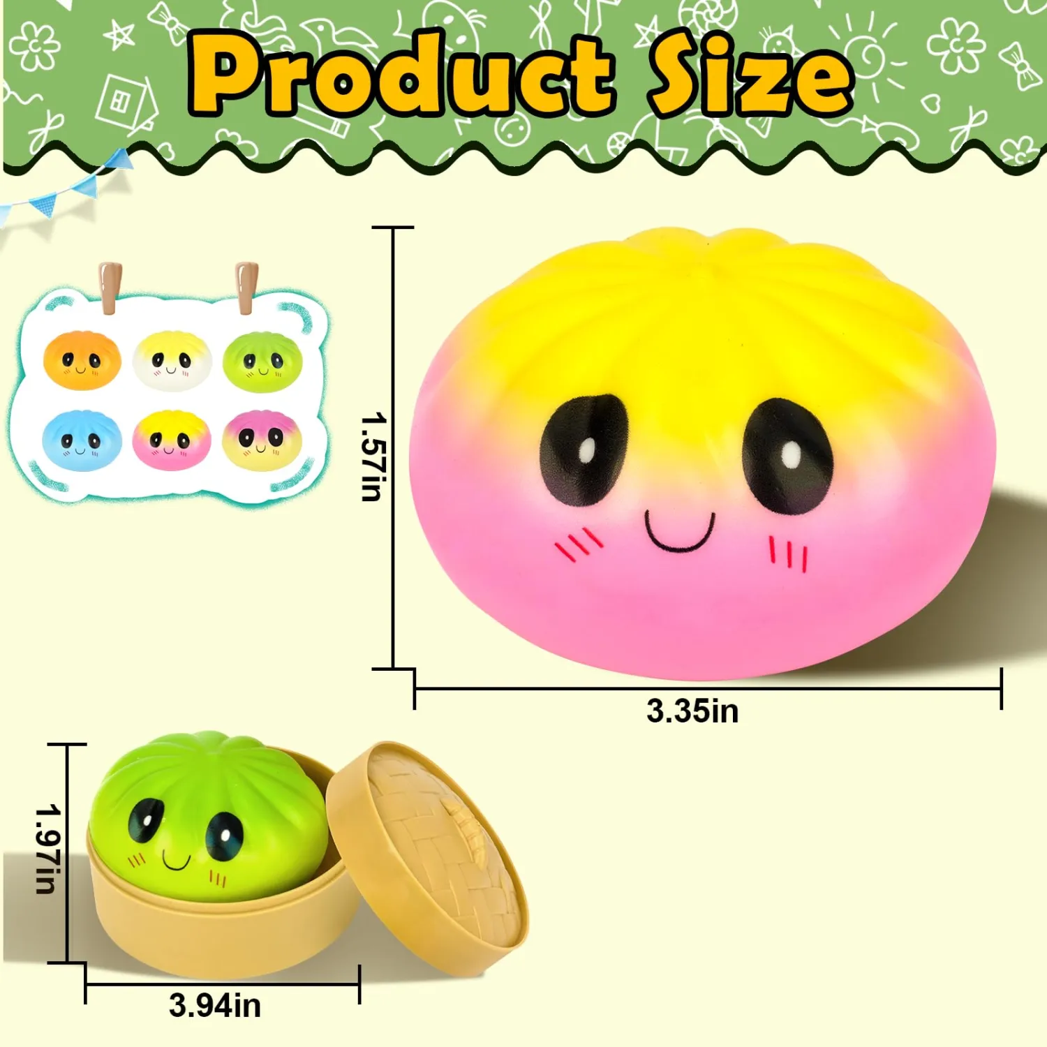 Slow Rebound Dumpling Squishy, 2026 New Dumpling Squishy Mystery Box, Soft Squeeze Decompression Dough for Adults Classroom Prizes & Party Favors(Blue 1pcs)