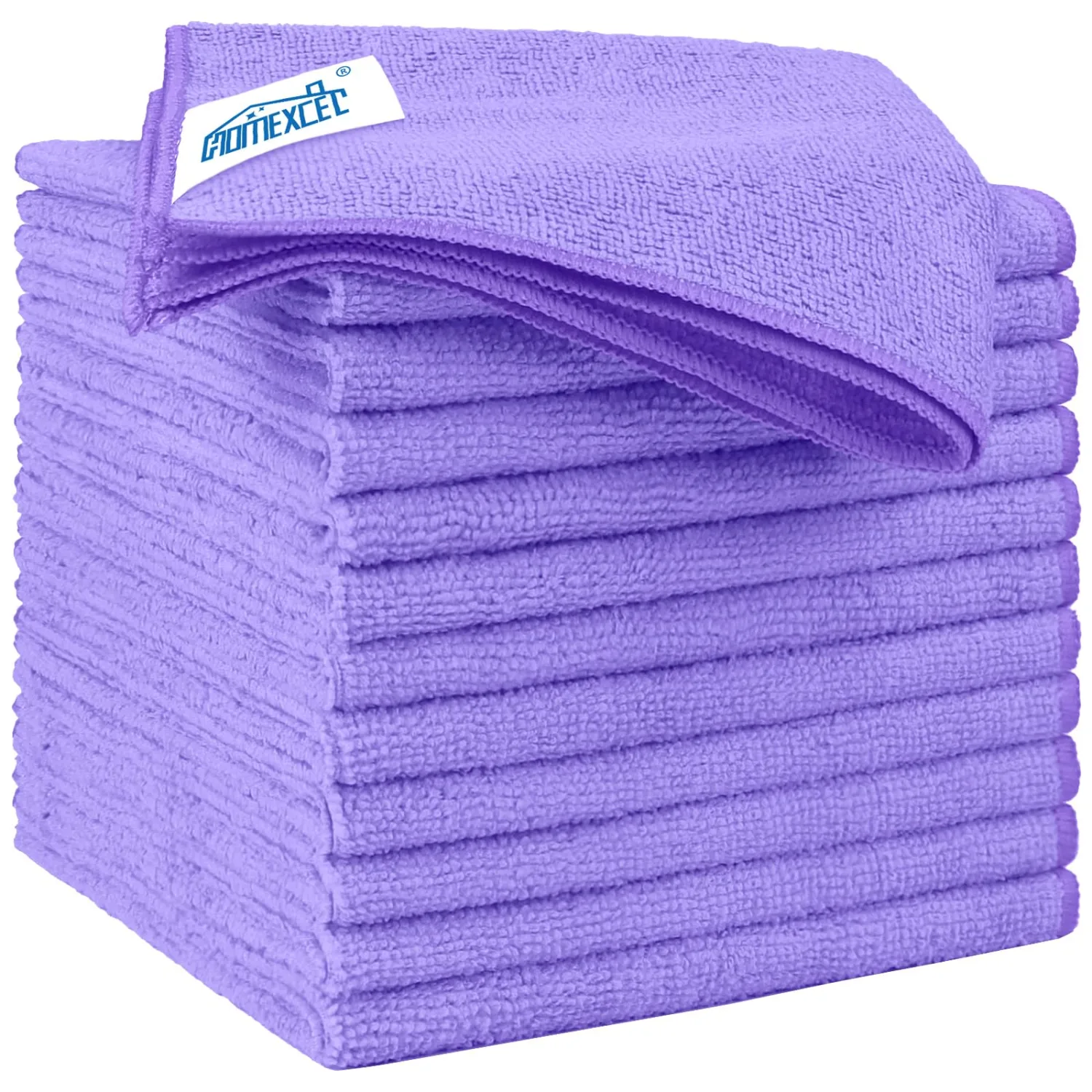 HOMEXCEL Purple Microfiber Cleaning Cloth 12 Pack 12.5 x 12.5 Inch Microfiber Towels for Cars Ultra Absorbent Cleaning Rags Lint Free Cleaning Towels for Household Kitchen, Window Car