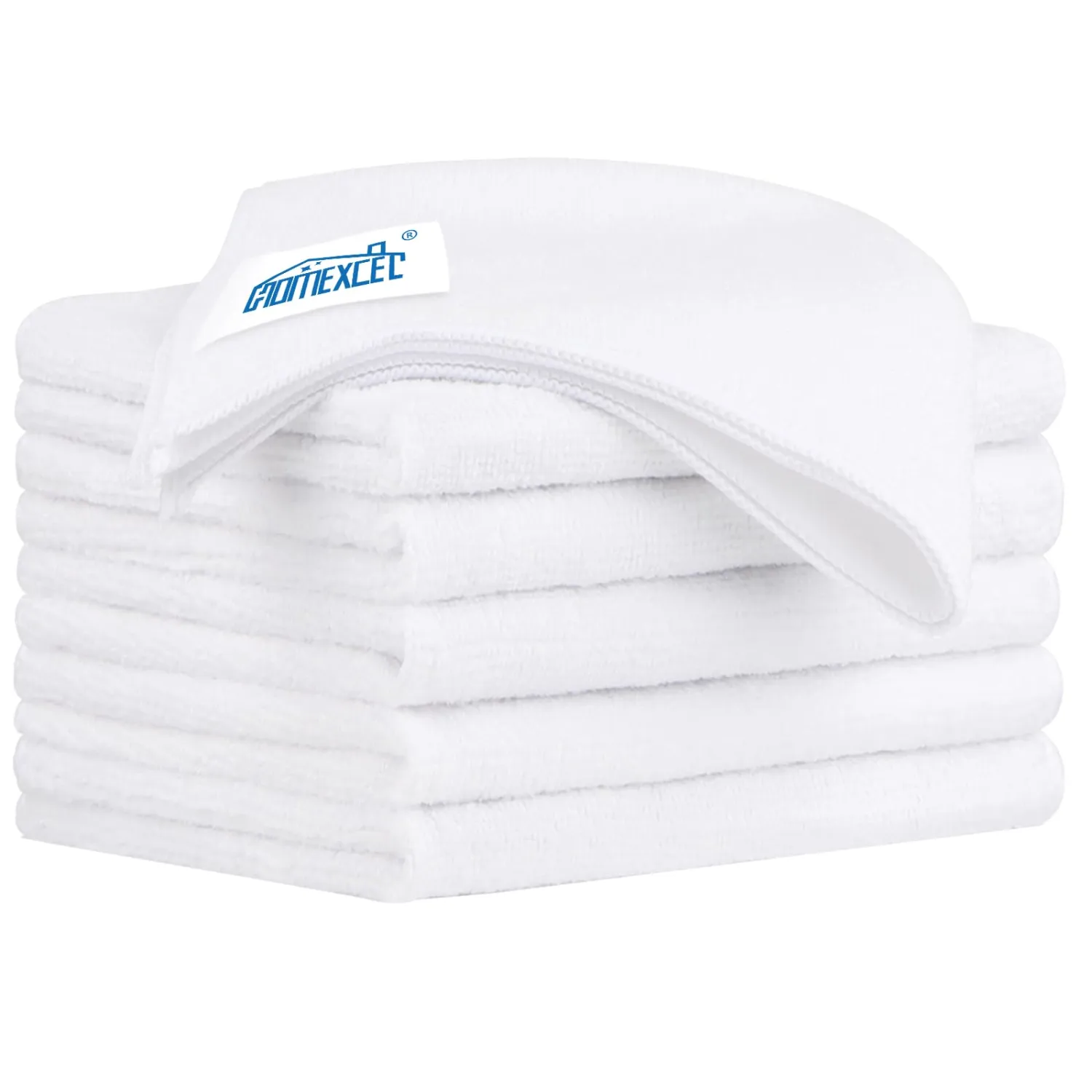 HOMEXCEL White Microfiber Cleaning Cloth 6 Pack 12.5 x 12.5 inch Microfiber Towels for Cars Ultra Absorbent Car Washing Cloth Lint Free Streak Free Cleaning Rags for Car Kitchen Window