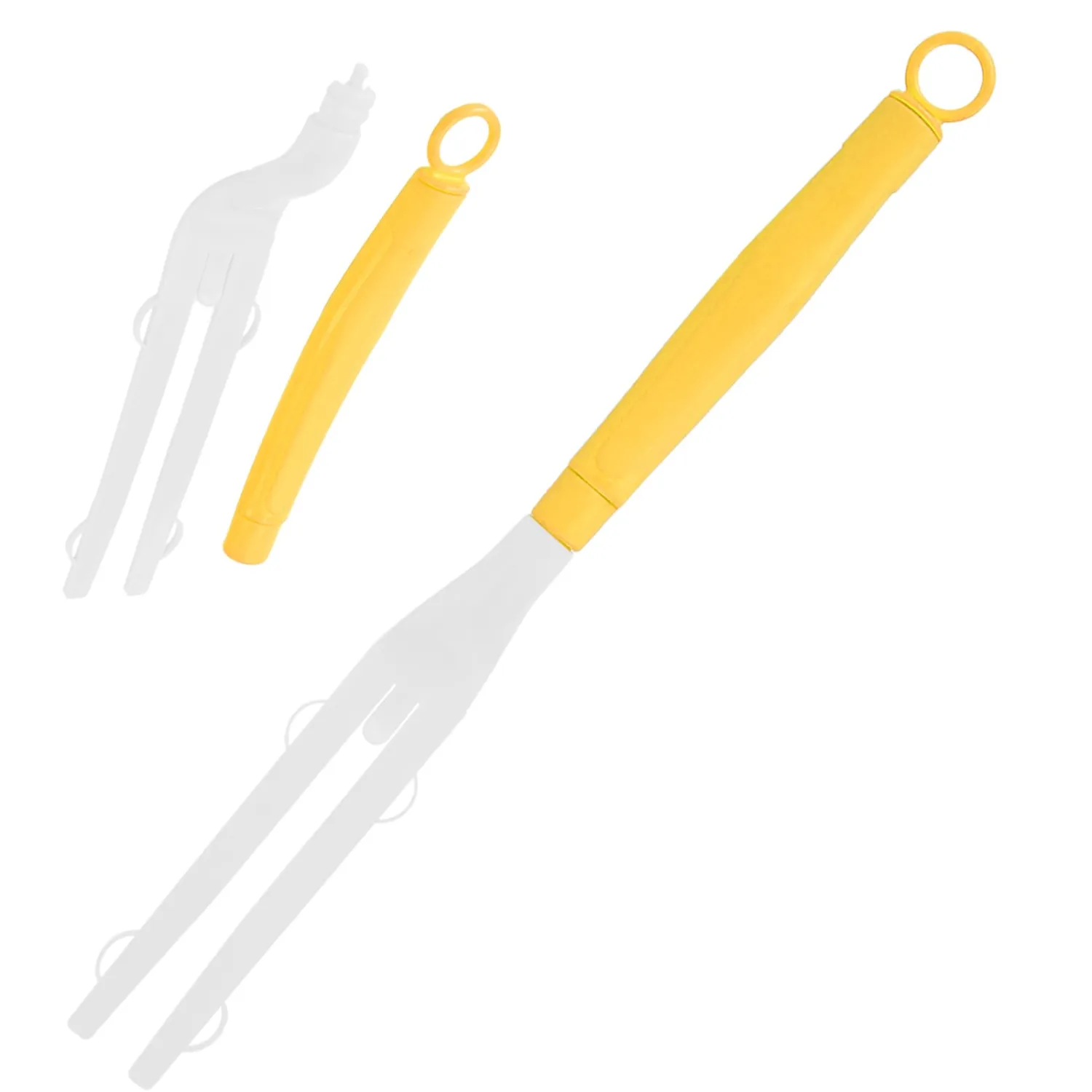 Duster Handle Compatible with Swiffer Duster,Replacement Extendable Dusters Mop Handles for Swiffer Refill,Replaceable Small Duster Refill Handles for Tight Spaces(Yellow,1Pcs)