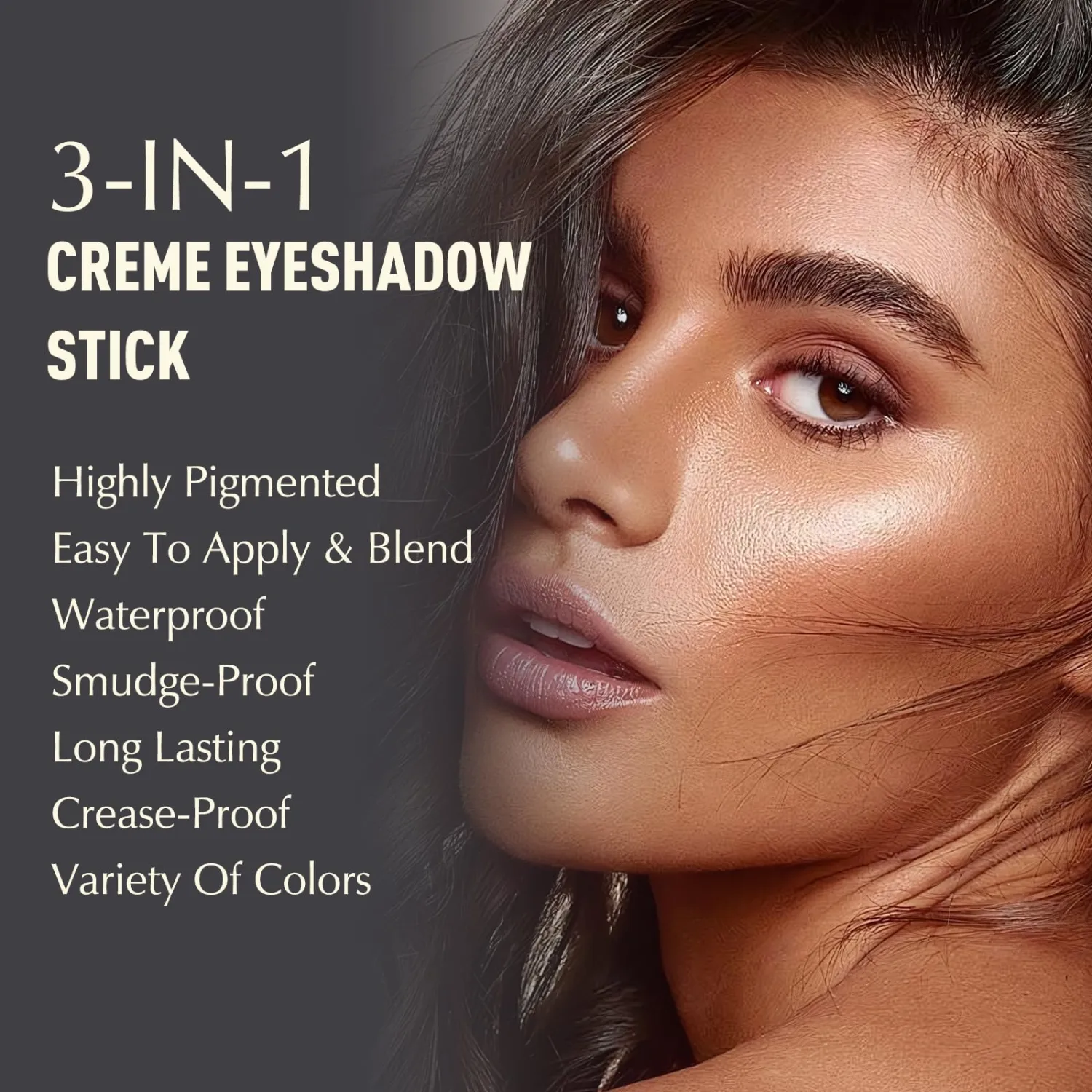 Eyeshadow Stick, Caramel Matte Cream Eyeshadow Long-Lasting Crease-Proof Neutral Eye Shadow Eyeliner Pencil High Pigmented Highlighter Makeup Crayon with Blending Brush & Built-in Sharpener
