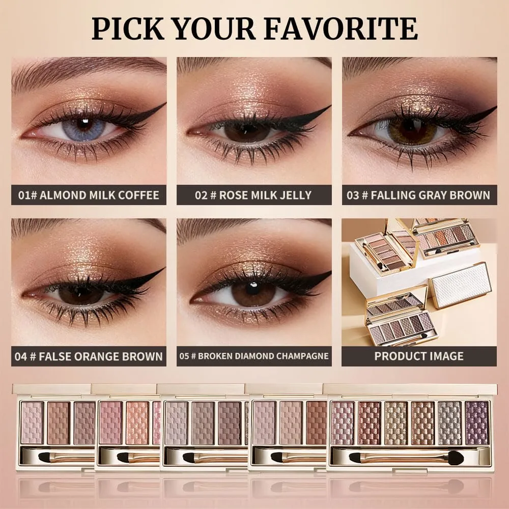 Rosy Nude Warm Eyeshadow Palette, 6 Matte & Shimmer Eye shadow — Dusty Rose, Beige Nude, Terracotta Brown, Rosy Copper & Antique Gold, High Pigment Long-Lasting Eye Makeup for Daily & Glam Looks 4