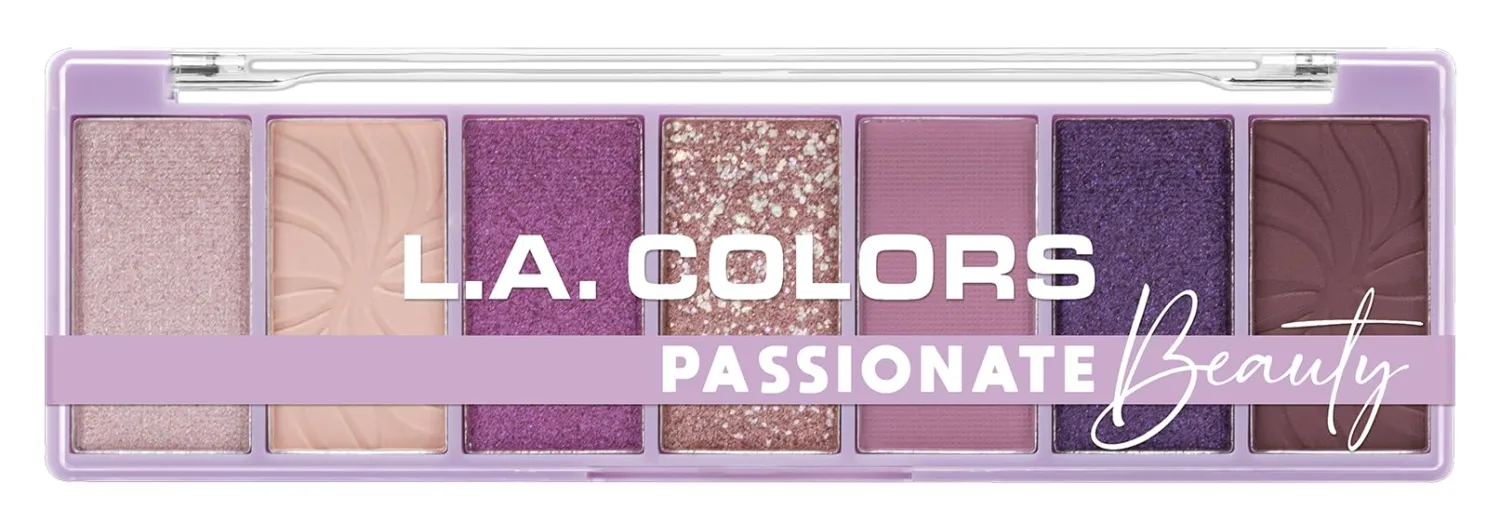 L.A. COLORS 7PC Color Eyeshadow Palette, Passionate CES500
