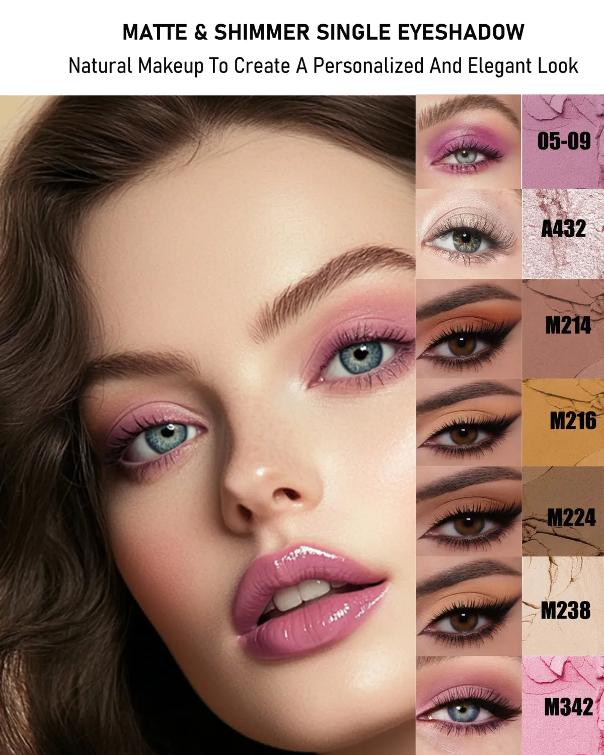 Single Glitter Eyeshadow, Shimmer Glitter Eye Shadow Champagne Light Glow Palette Makeup, High Pigment Waterproof Sparkly Pressed Eye Shadows Powder with Lightweight, Blendable for Daily Eye Look-432