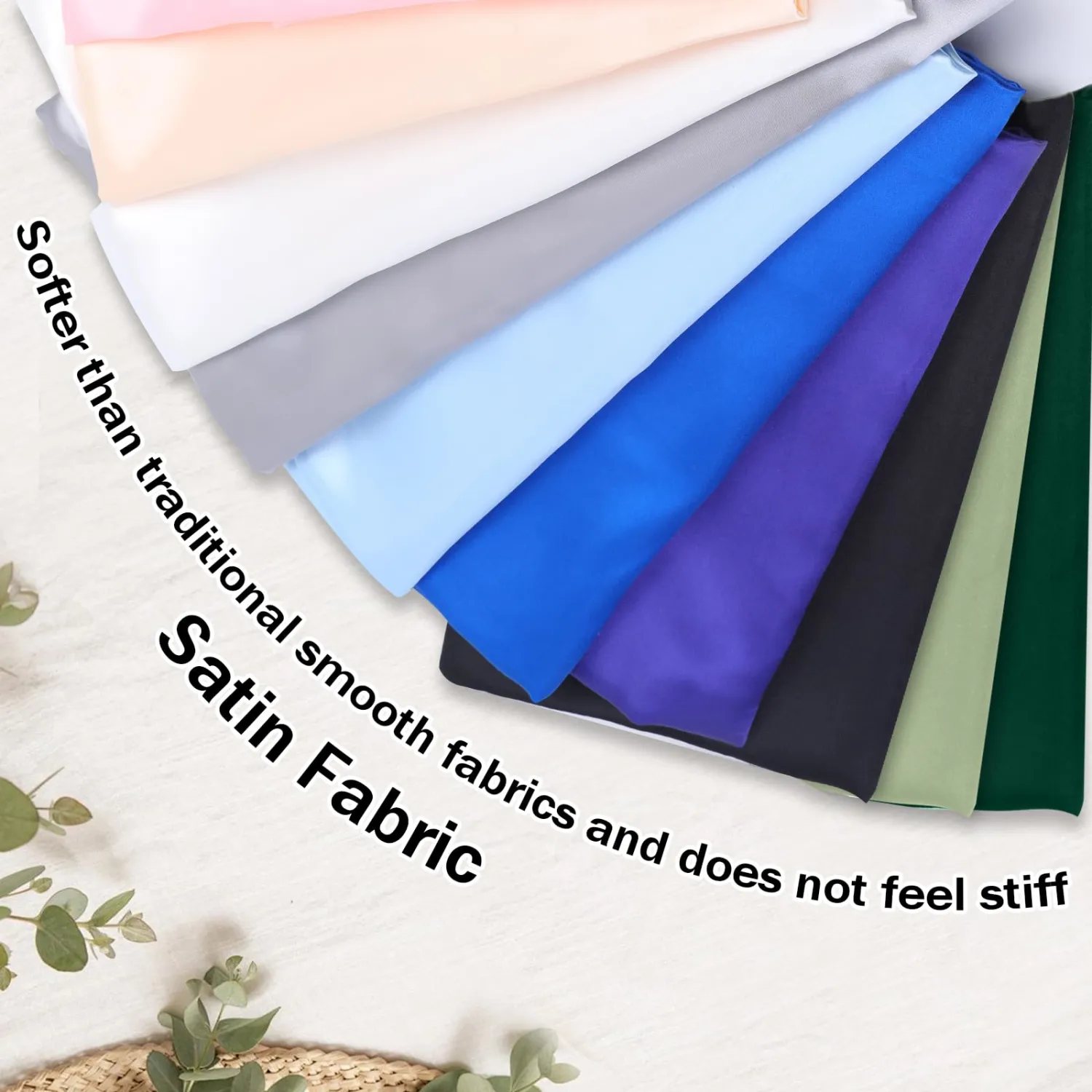 Satin Fabric by The Yard 60 Inch Wide Soft Silky Charmeuse Satin Fabric Soft Cloth Fabric Bridal Dress, Wedding Decorations, Crafts, Sewing, Draping, DIY Apparel Crafts (Purple, 1 Yard)
