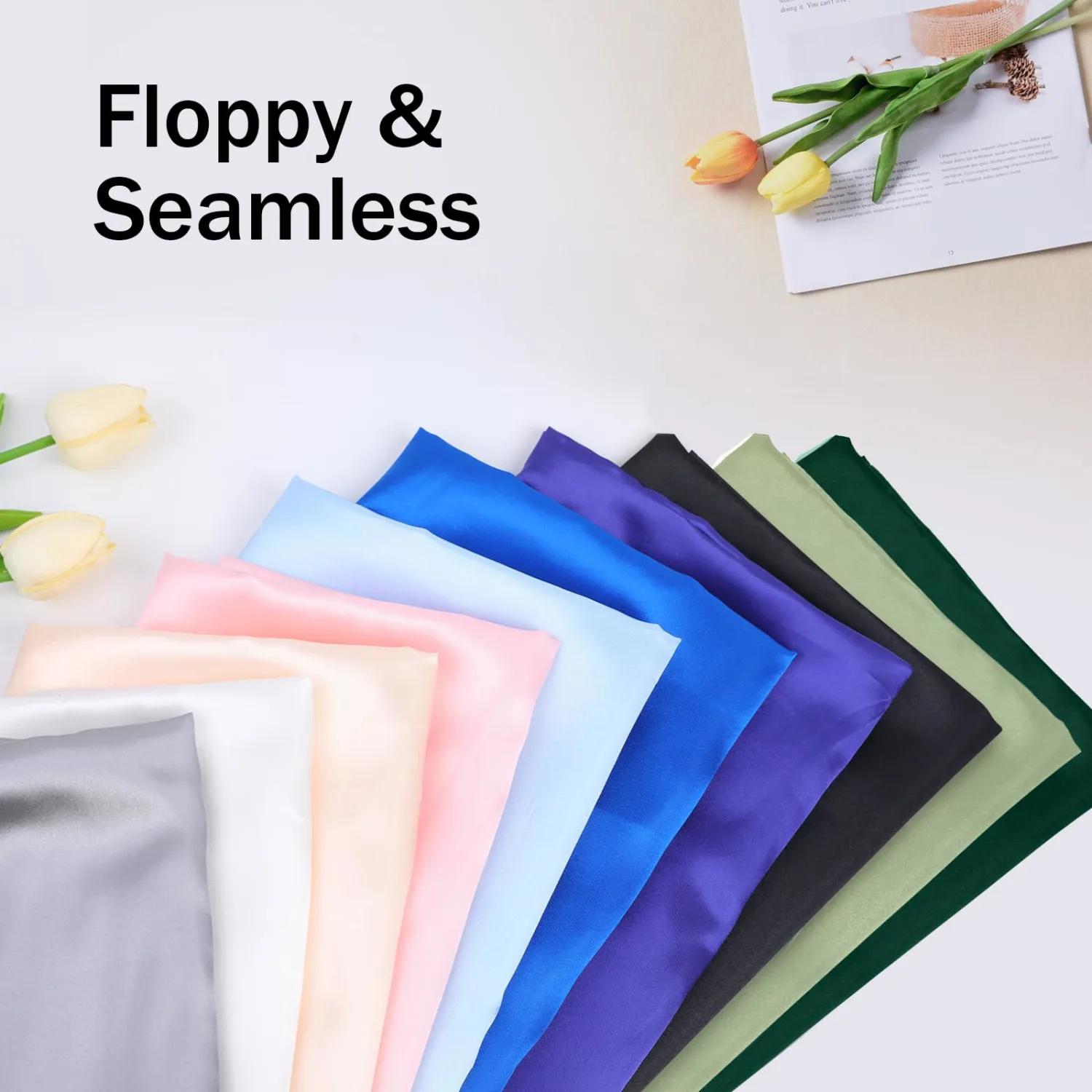 Satin Fabric by The Yard 60 Inch Wide Soft Silky Charmeuse Satin Fabric Soft Cloth Fabric Bridal Dress, Wedding Decorations, Crafts, Sewing, Draping, DIY Apparel Crafts (Royal Blue, 1 Yard)