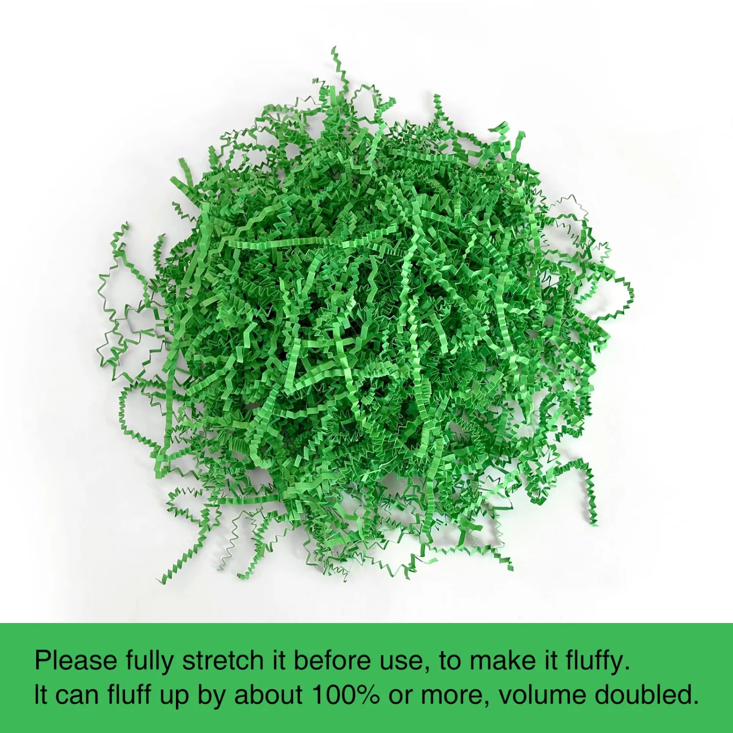 Corlcol 200g(7oz) Crinkle Paper Filler for Gift Baskets Gift Box Paper Shreds Decoration for Birthday, Easter, Christmas (Forest Green)